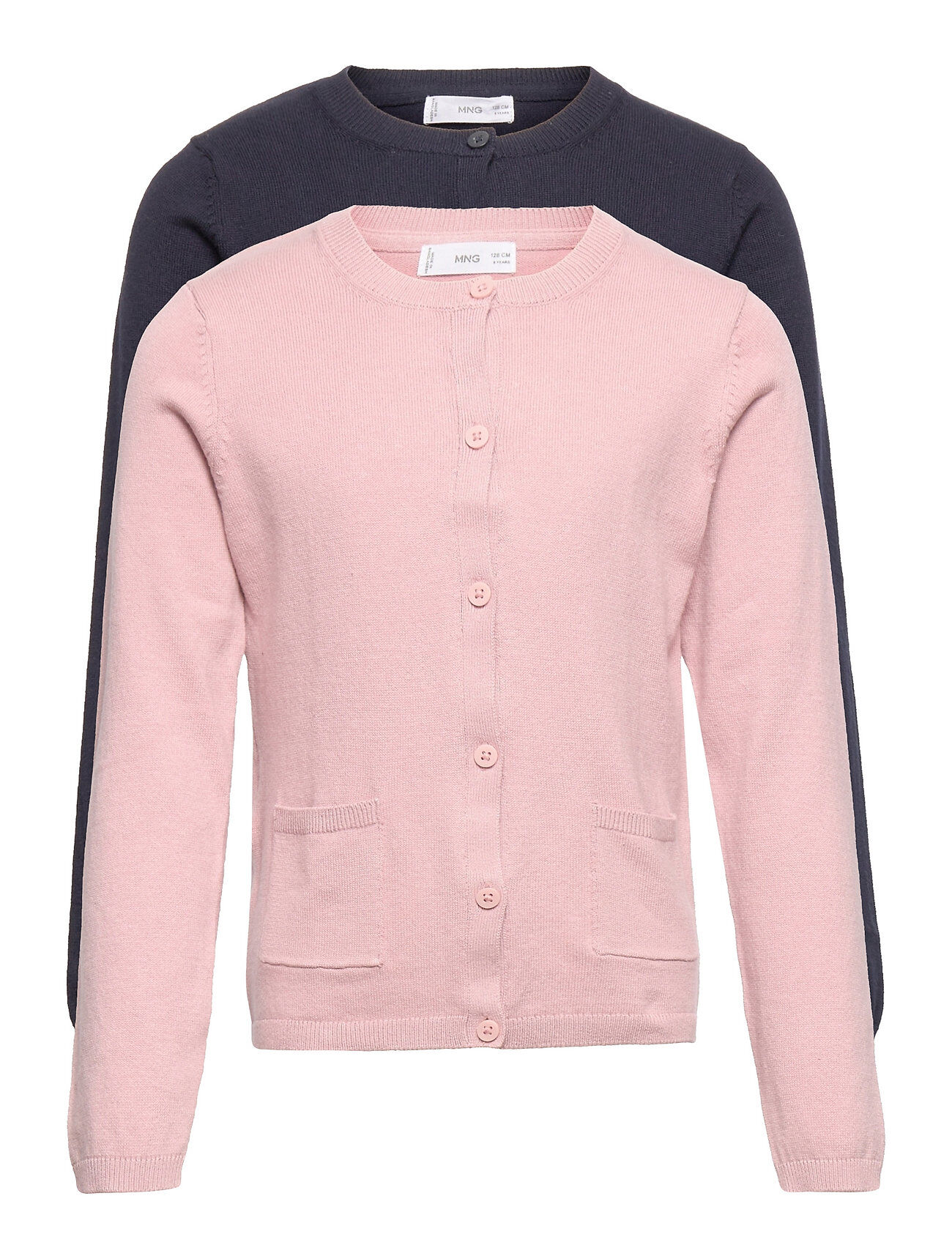 Mango Emmapack Strikkegenser Cardigan Rosa Mango