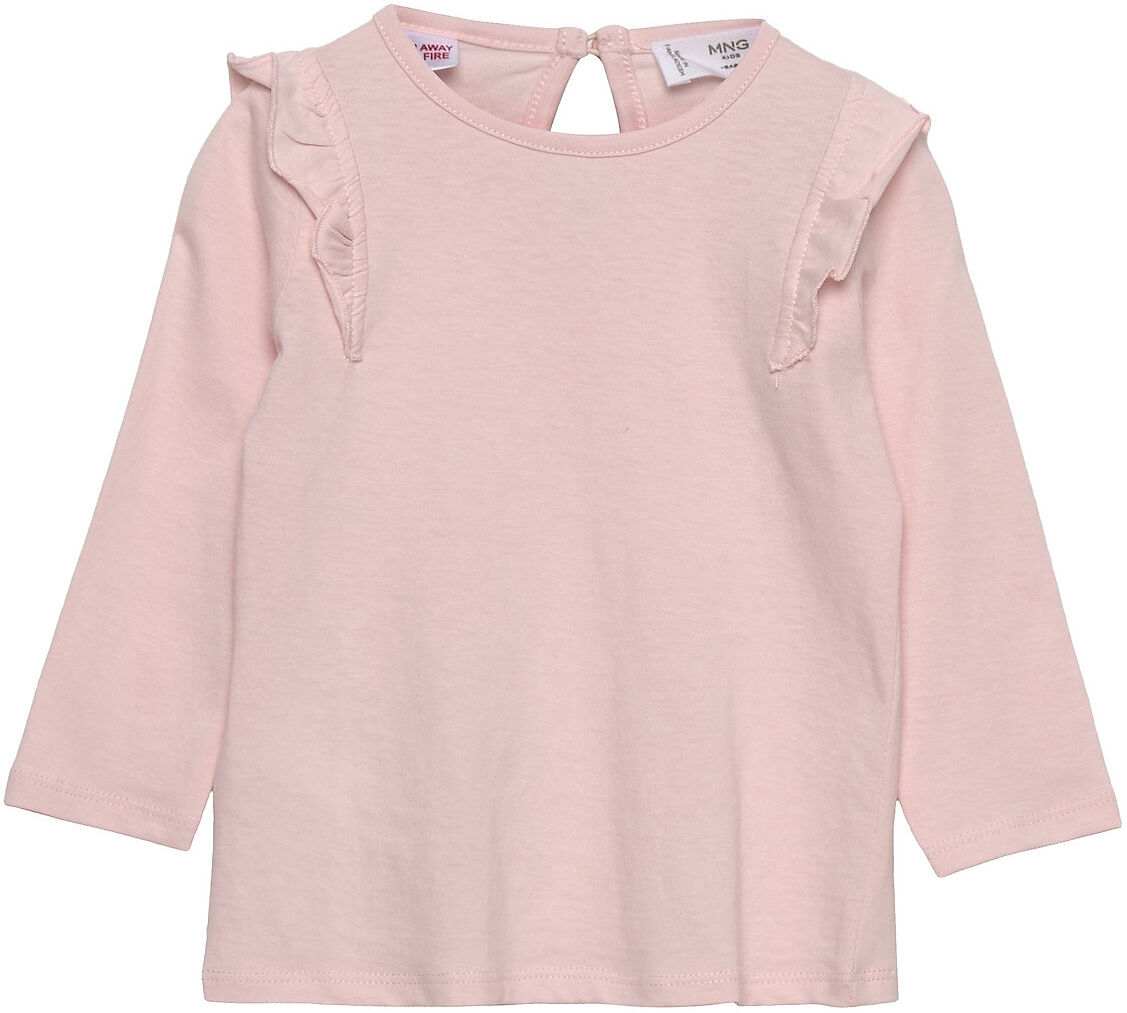 Mango Italy T-shirts Long-sleeved T-shirts Rosa Mango