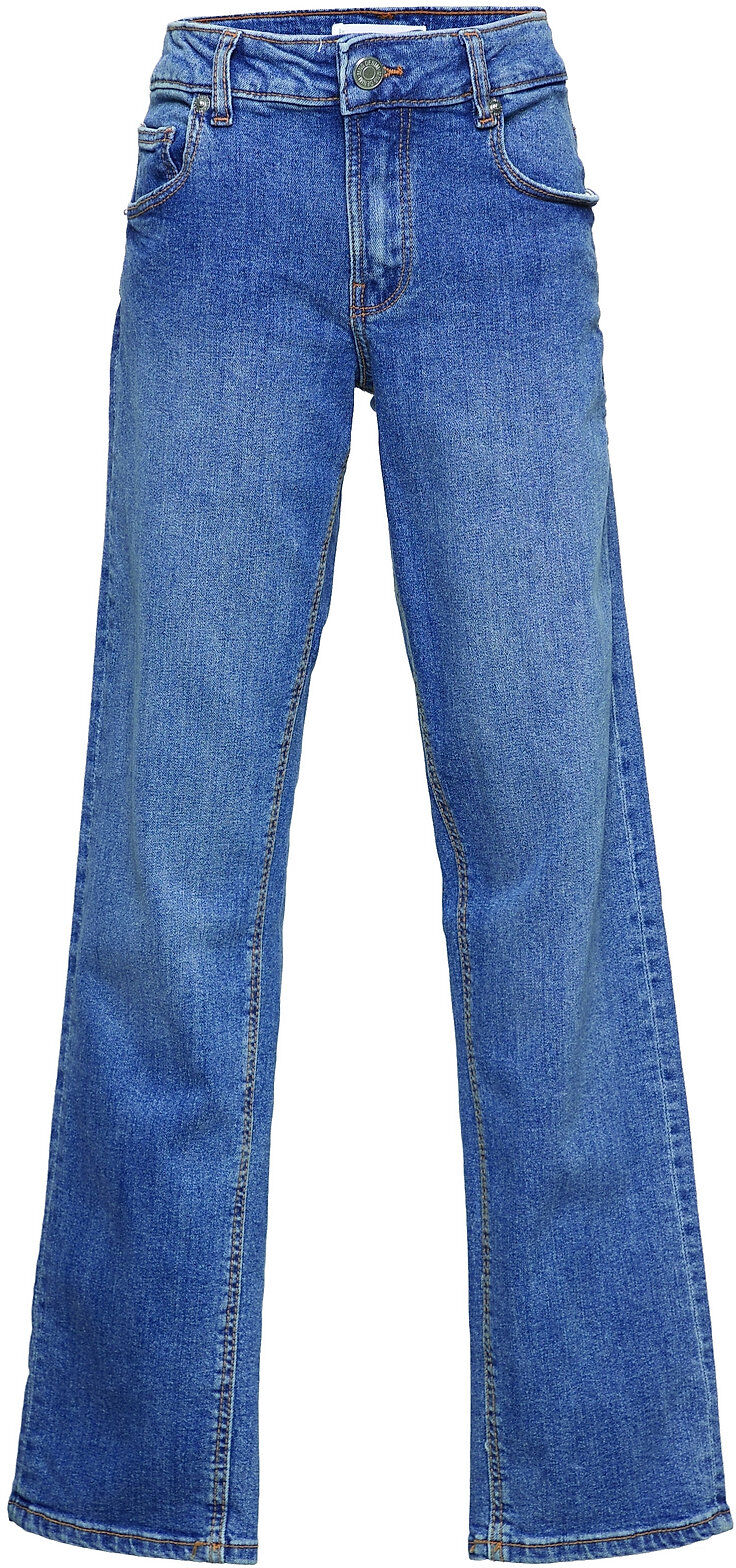 Mango Regular Jeans Wide Leg Jeans Blå Mango