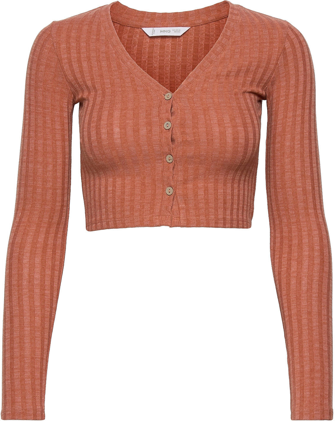 Mango Dhaka Strikkegenser Cardigan Oransje Mango