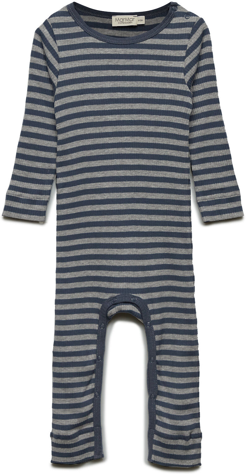 MarMar Cph Plain Rompy Langermet Bodysuit Blå MarMar Cph