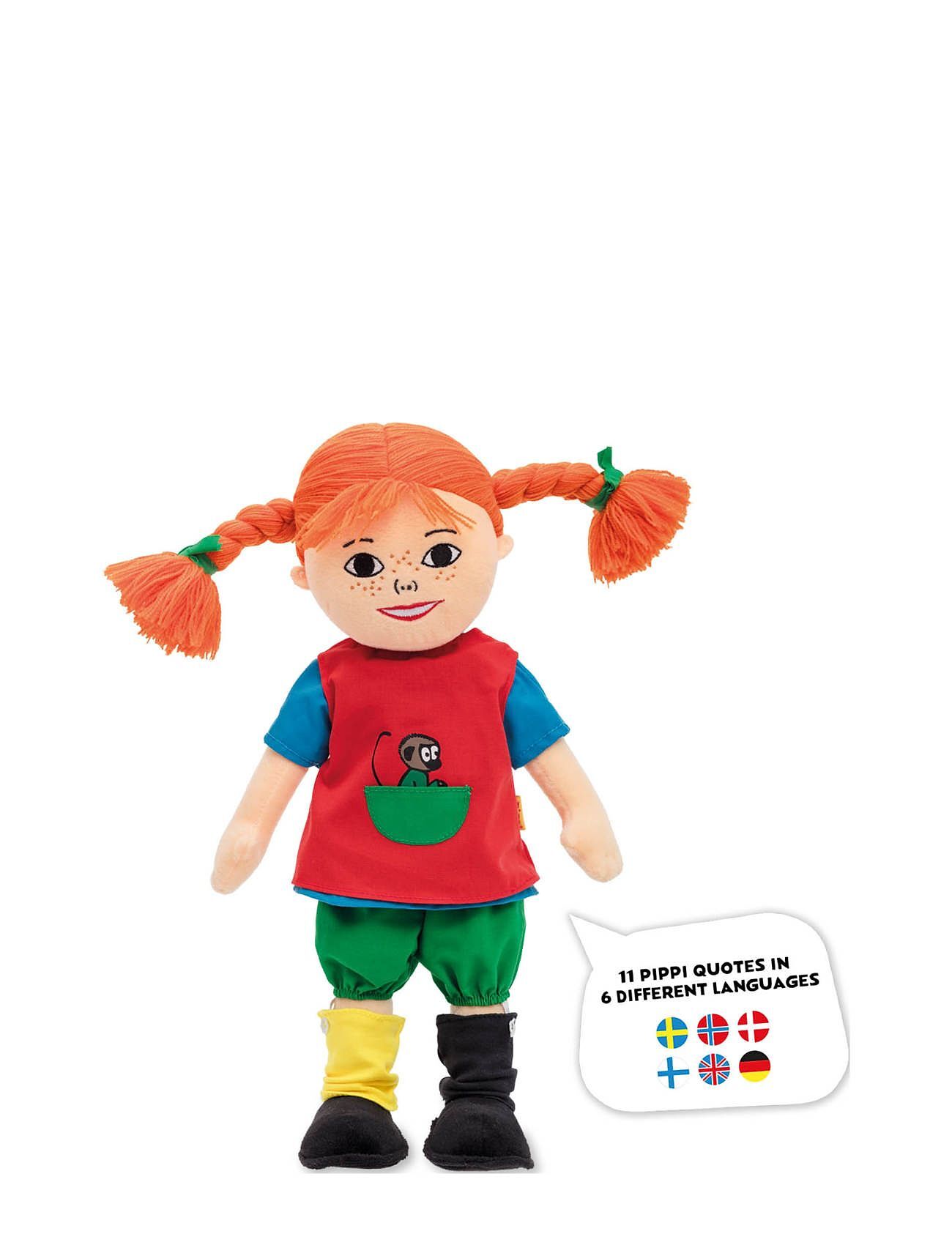 Micki Leksaker Pippi Taldocka, Tyg, 40 Cm Toys Dolls & Accessories Dolls Multi/mønstret Micki Leksaker