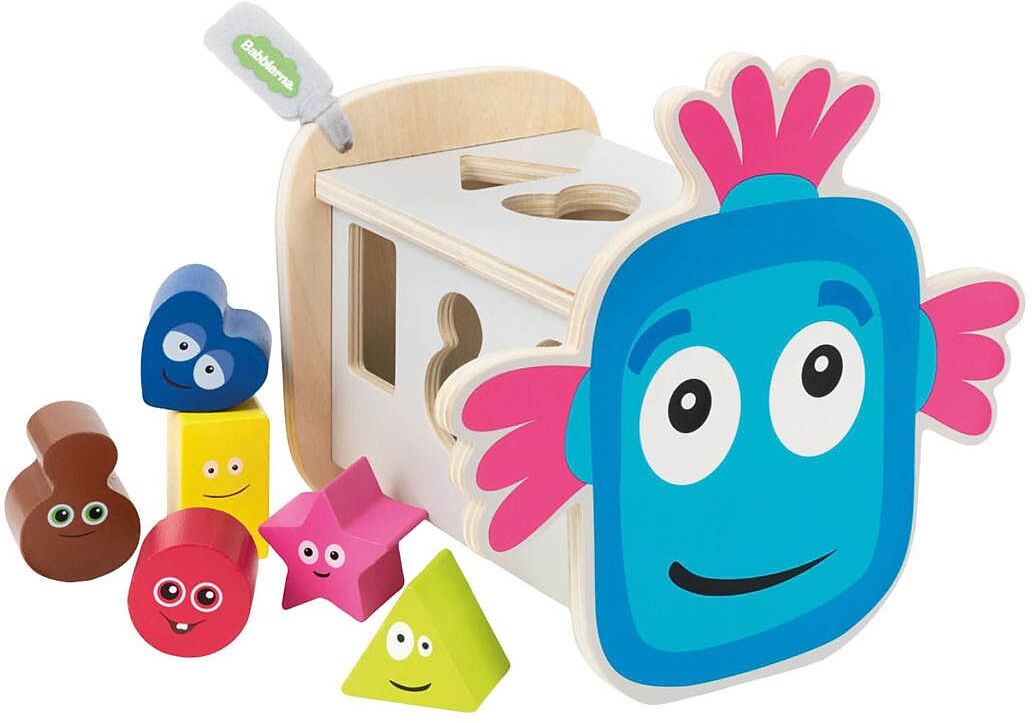 Micki Leksaker Babblarna Plocklåda, Trä Toys Baby Toys Educational Toys Sorting Box Toy Multi/mønstret Micki Leksaker