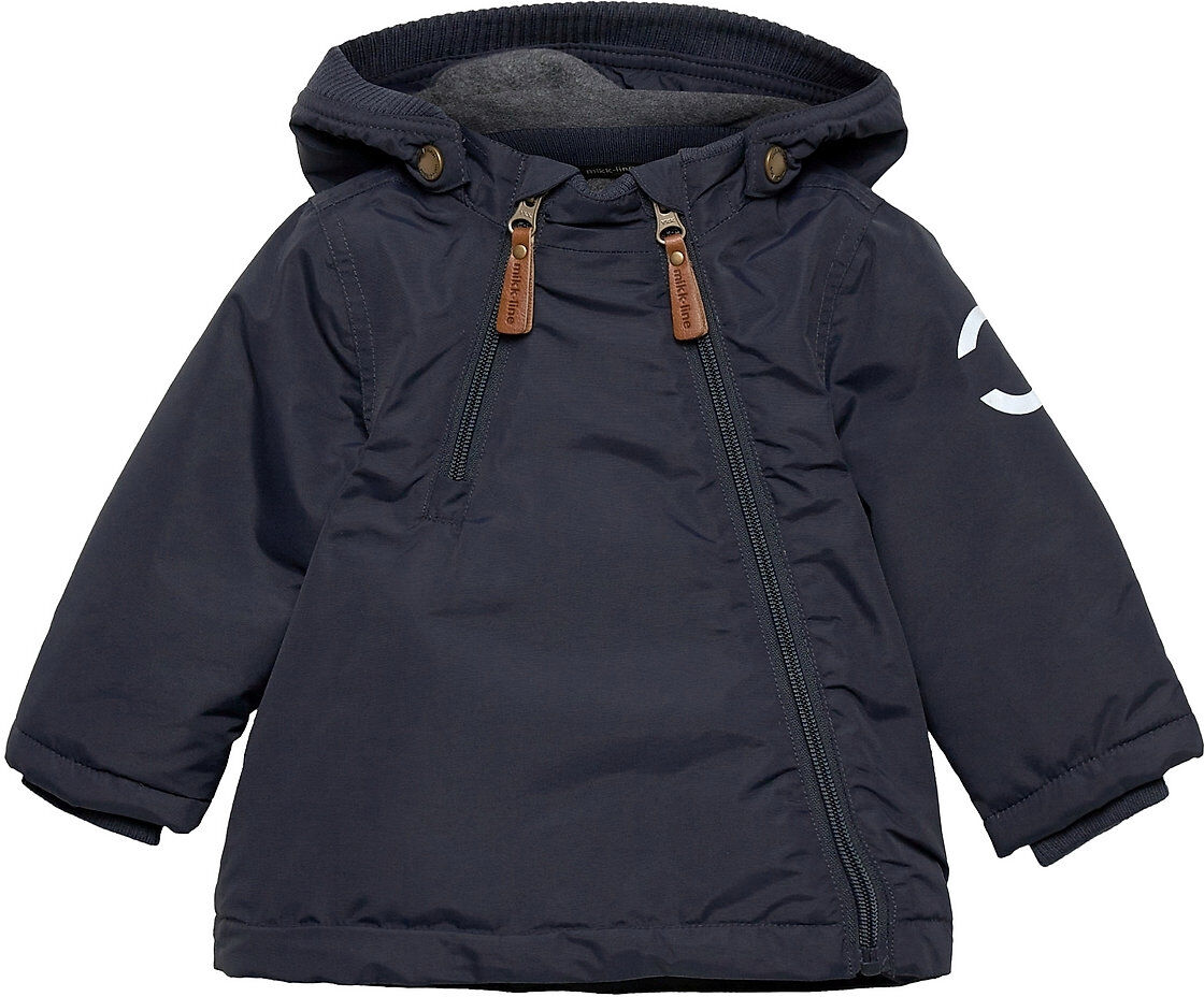 Mikk-Line Nylon Baby Jacket - Solid Fôret Jakke Blå Mikk-Line