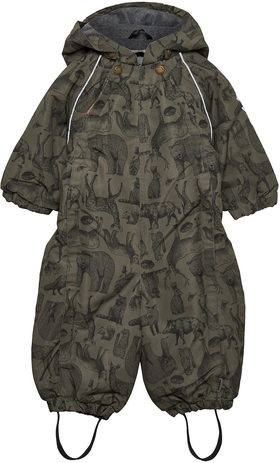 Mikk-Line Polyester Baby Suit - Aop Forest Outerwear Coveralls Snow/ski Coveralls & Sets Grønn Mikk-Line