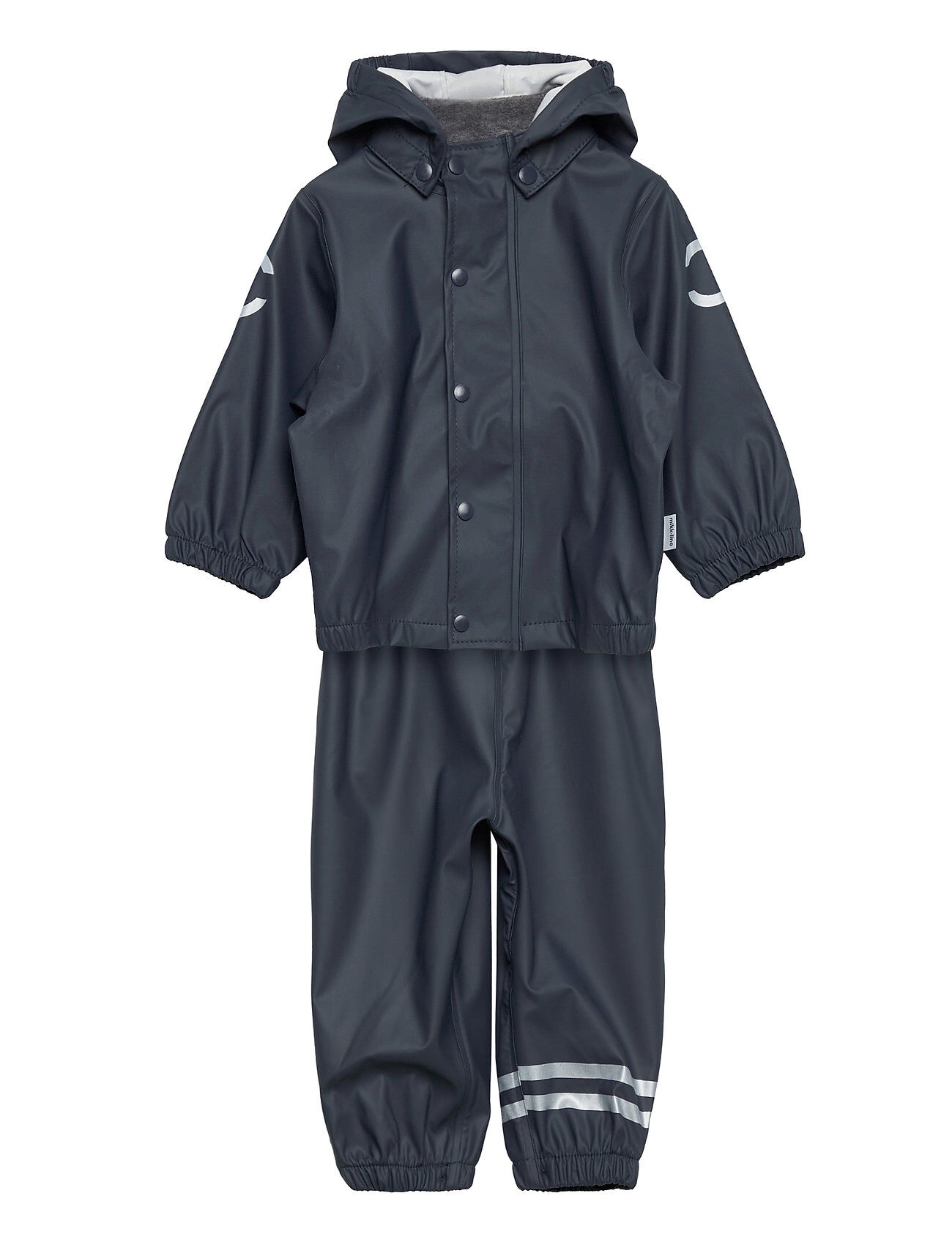 Mikk-Line Pu Rain Set W. Susp/110 Outerwear Coveralls Rainwear Sets & Coveralls Blå Mikk-Line