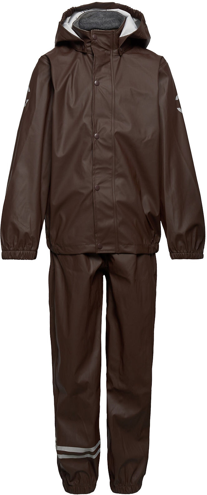 Mikk-Line Pu Rain Set W. Susp/110 Outerwear Coveralls Rainwear Sets & Coveralls Brun Mikk-Line