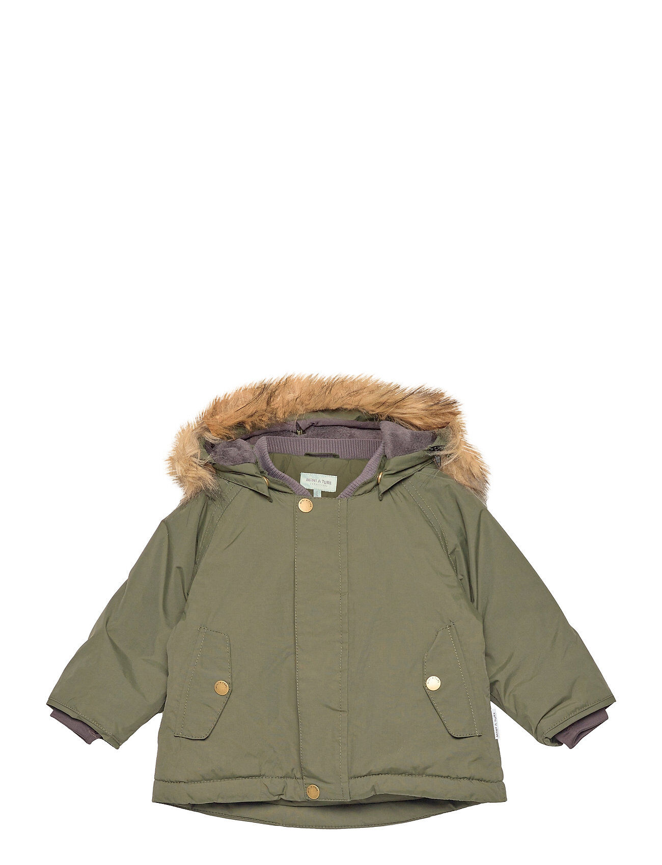 Mini A Ture Wally Fake Fur Jacket, M Outerwear Snow/ski Clothing Snow/ski Jacket Grønn Mini A Ture
