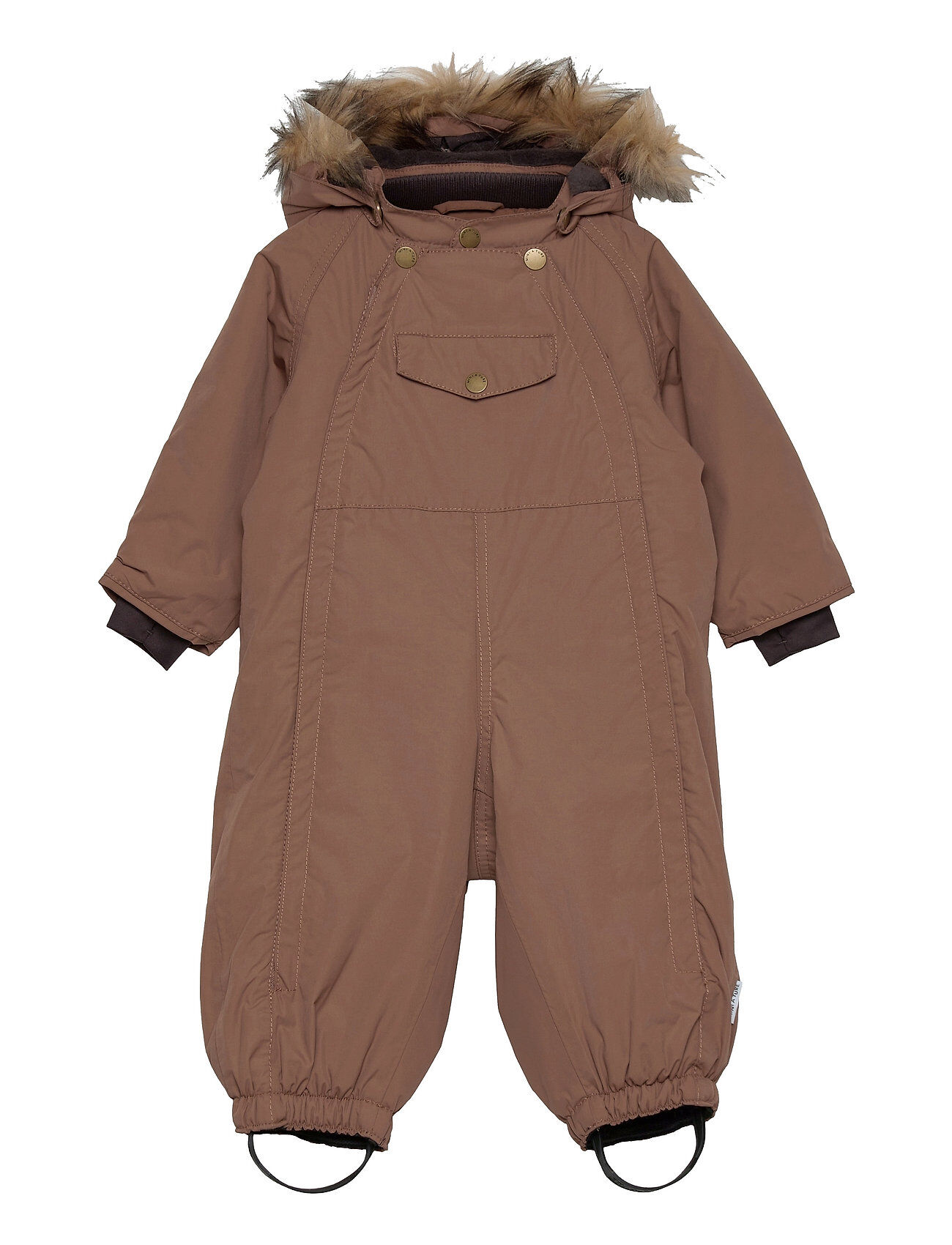 Mini A Ture Wisti Fake Fur Suit, M Outerwear Coveralls Snow/ski Coveralls & Sets Brun Mini A Ture