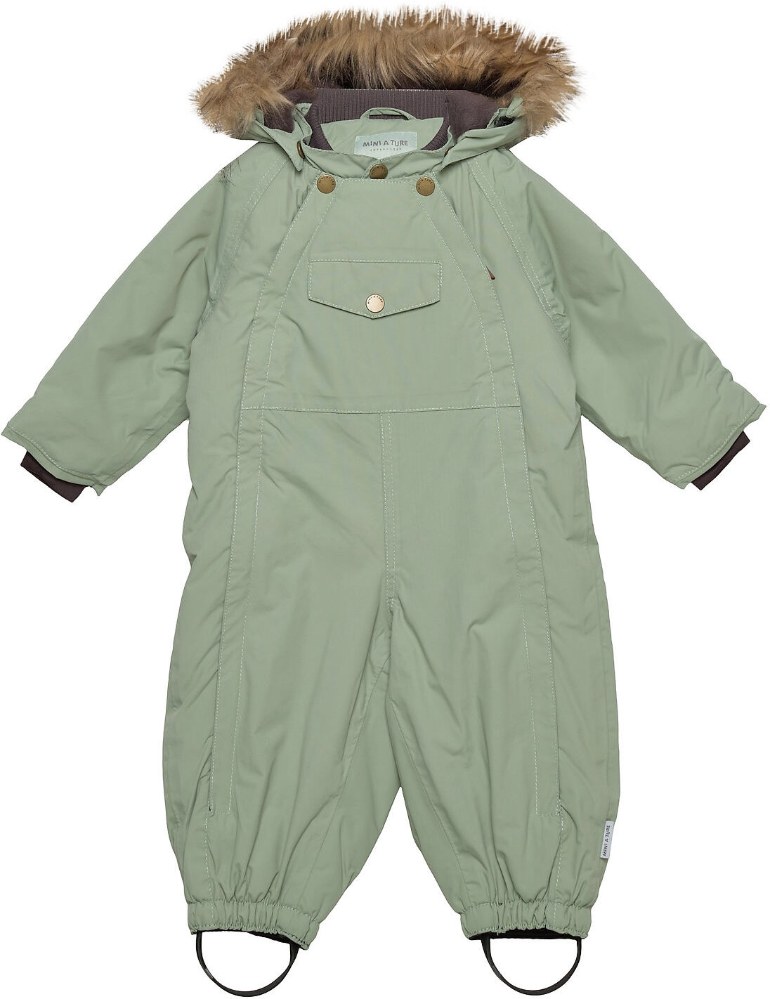 Mini A Ture Wisti Fake Fur Suit, M Outerwear Coveralls Snow/ski Coveralls & Sets Grønn Mini A Ture