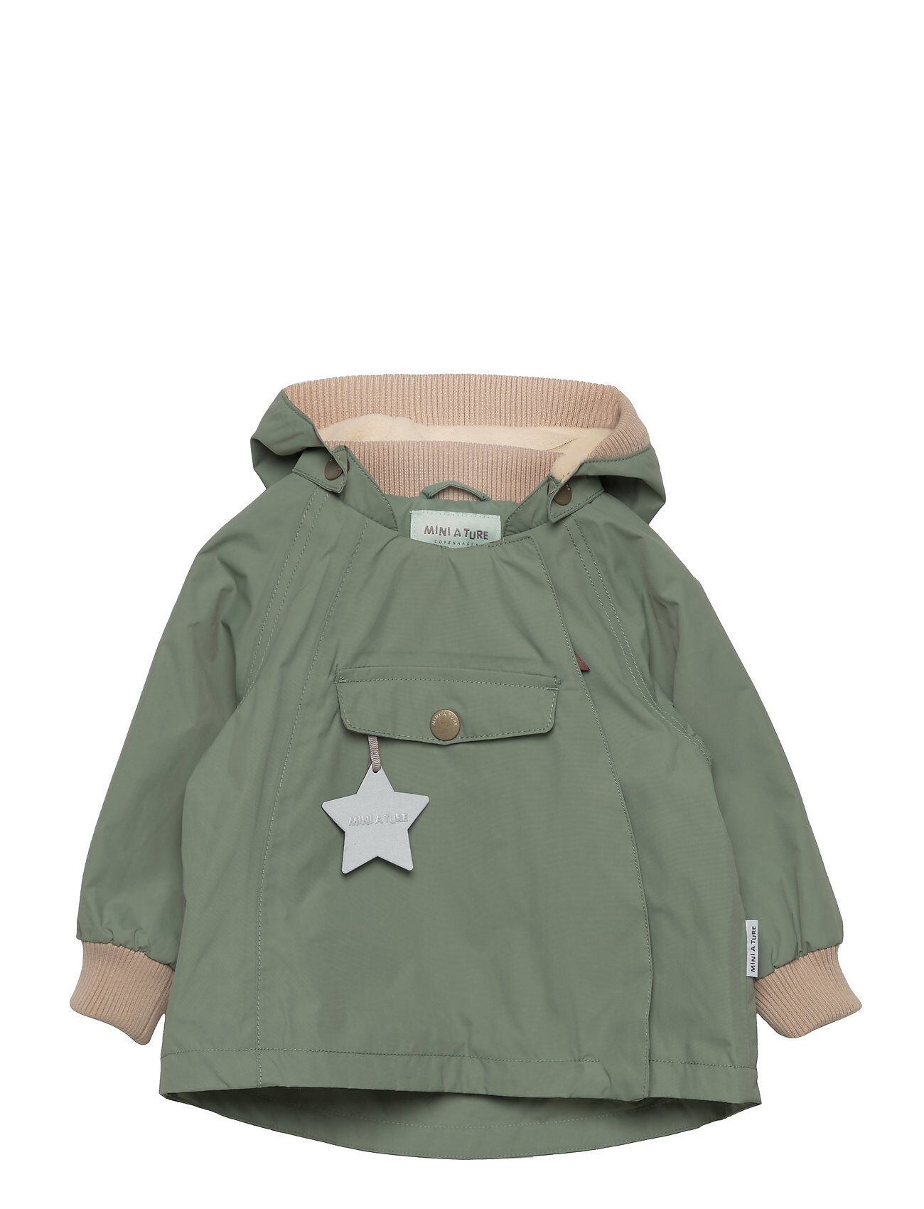 Mini A Ture Wai Jacket Fleece, M Tynn Jakke Skalljakke Grønn Mini A Ture