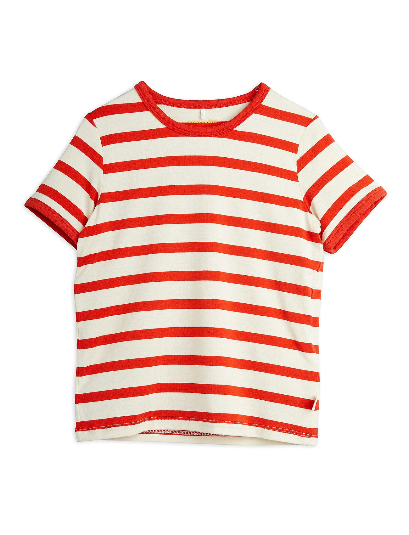 Mini Rodini Stripe Ss Tee T-shirts Short-sleeved Rød Mini Rodini