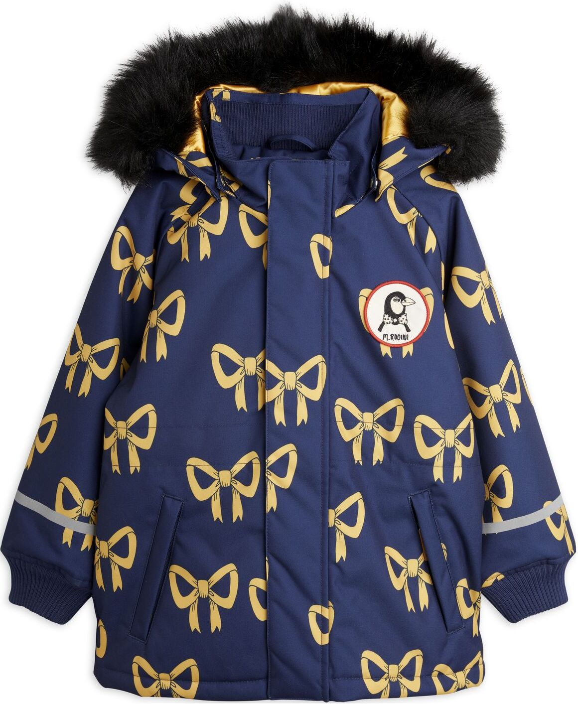 Mini Rodini K2 Bow Parka Parkas Jakke Blå Mini Rodini