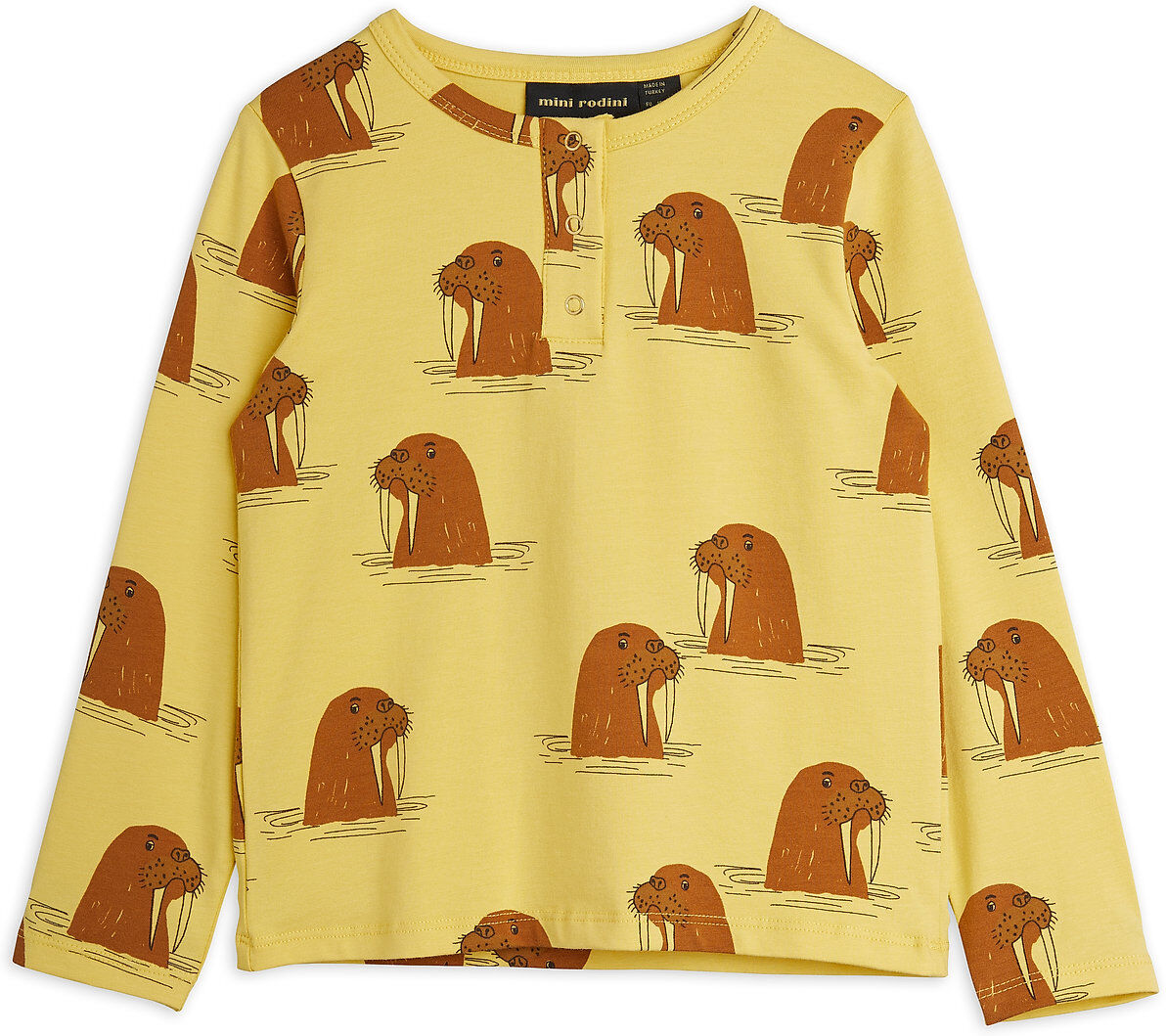 Mini Rodini Walrus Aop Grandpa T-shirts Long-sleeved T-shirts Multi/mønstret Mini Rodini