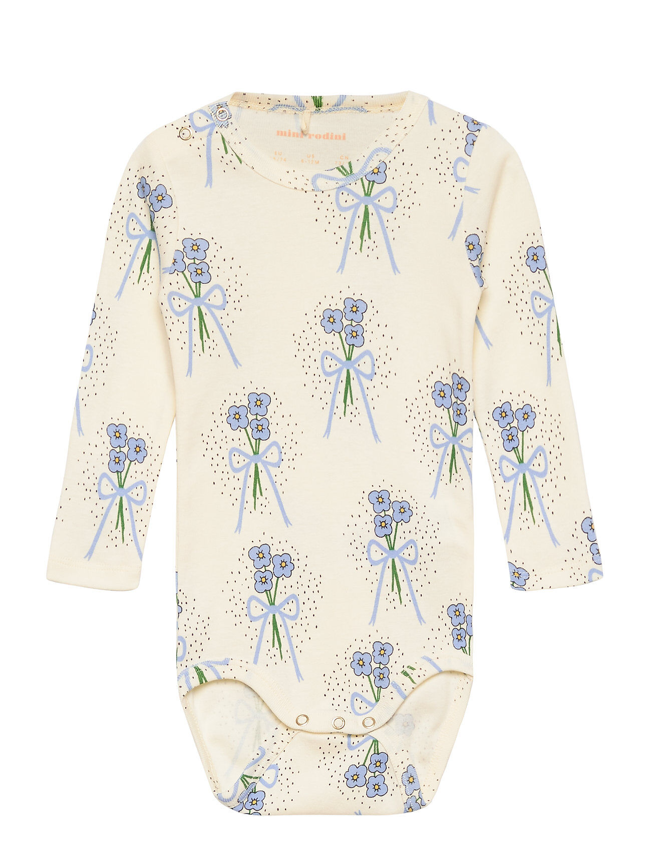 Mini Rodini Winterflowers Aop Ls Body Bodies Long-sleeved Multi/mønstret Mini Rodini