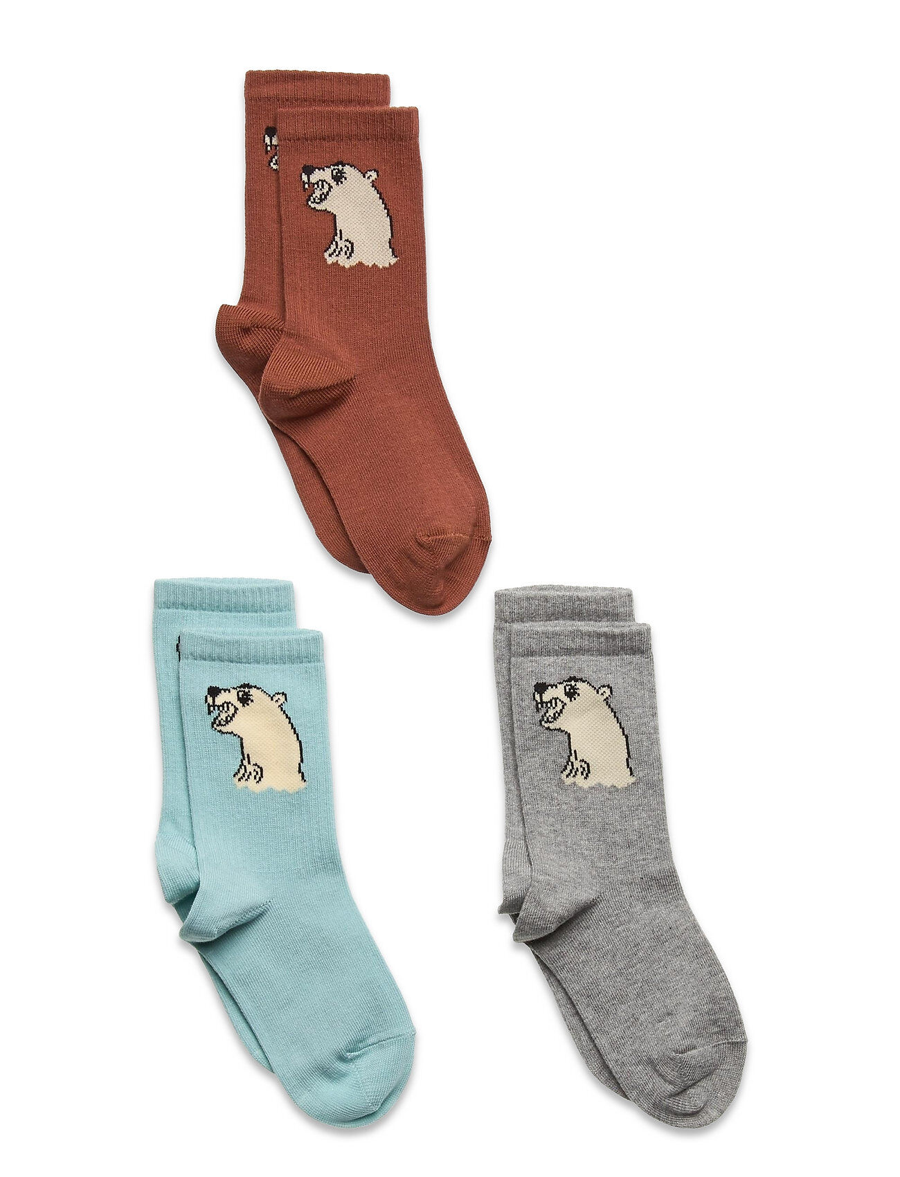 Mini Rodini Polar Bear Socks 3-Pack Socks & Tights Socks Multi/mønstret Mini Rodini