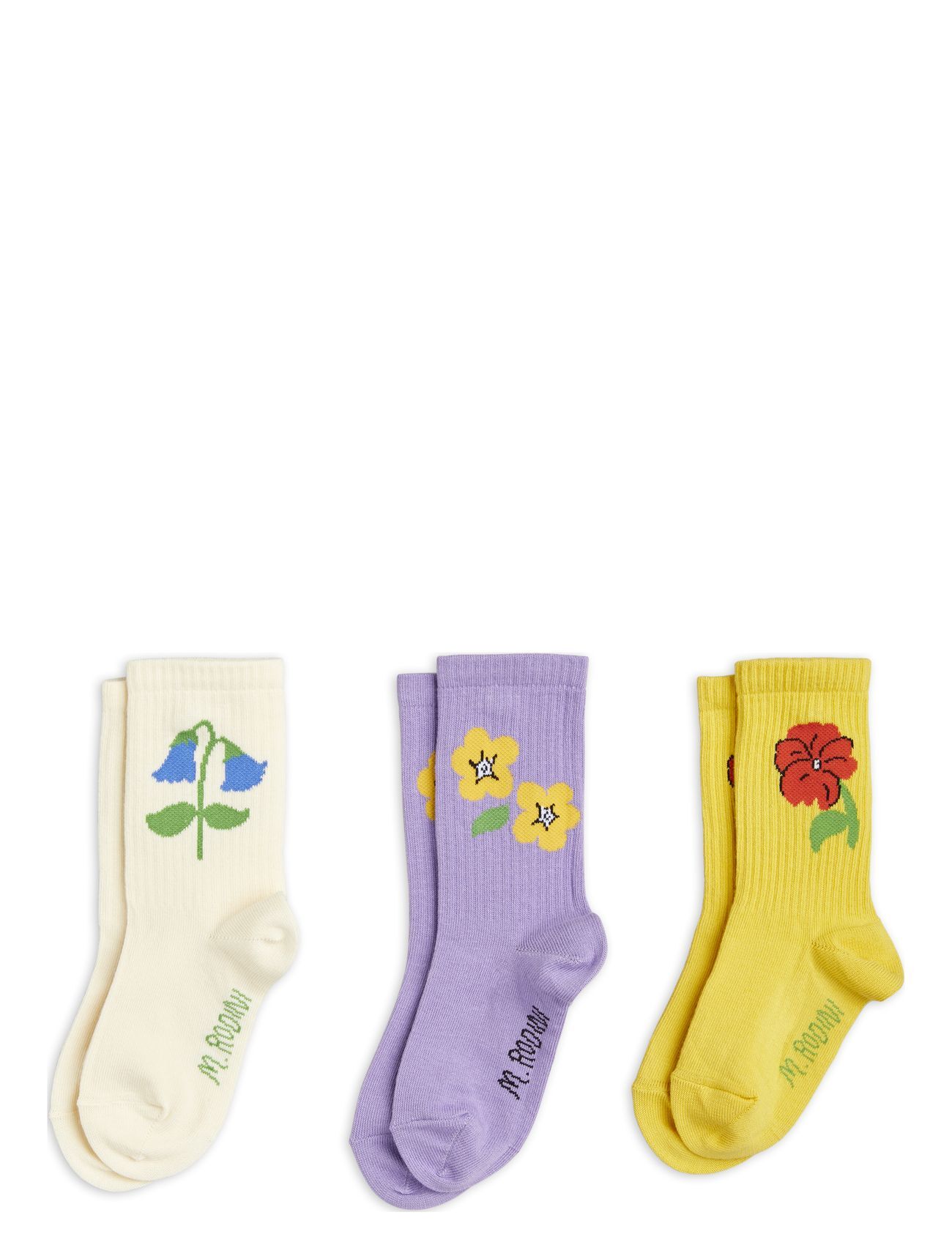 Mini Rodini Snow Flowers Socks 3-Pack Socks & Tights Socks Multi/mønstret Mini Rodini