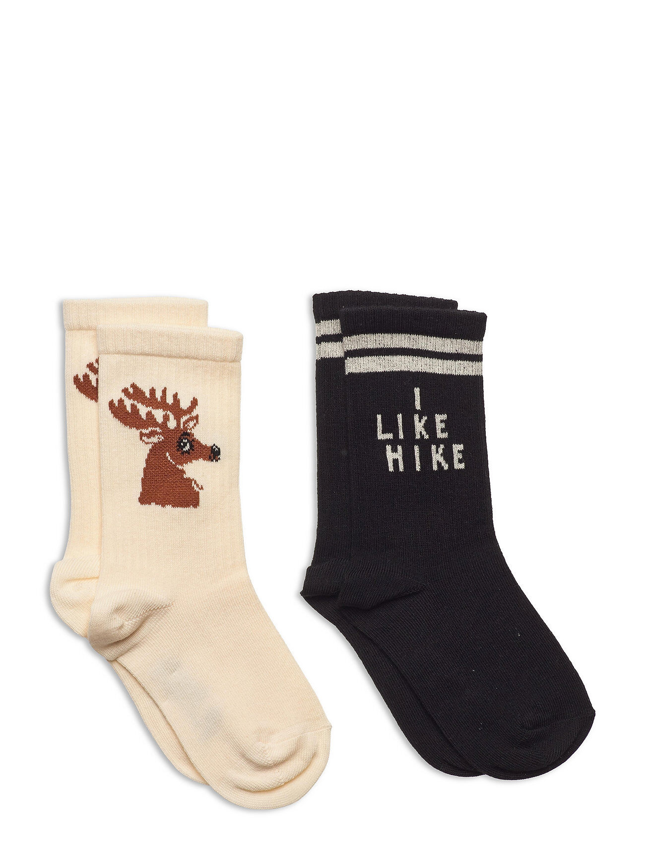 Mini Rodini Hike+Deer Socks 2-Pack Socks & Tights Socks Multi/mønstret Mini Rodini