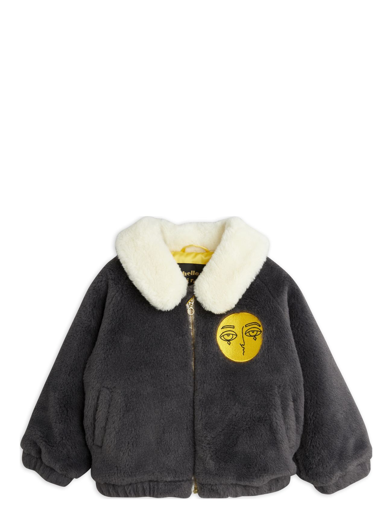 Mini Rodini Faux Fur Aviator Jacket Jakke Grå Mini Rodini