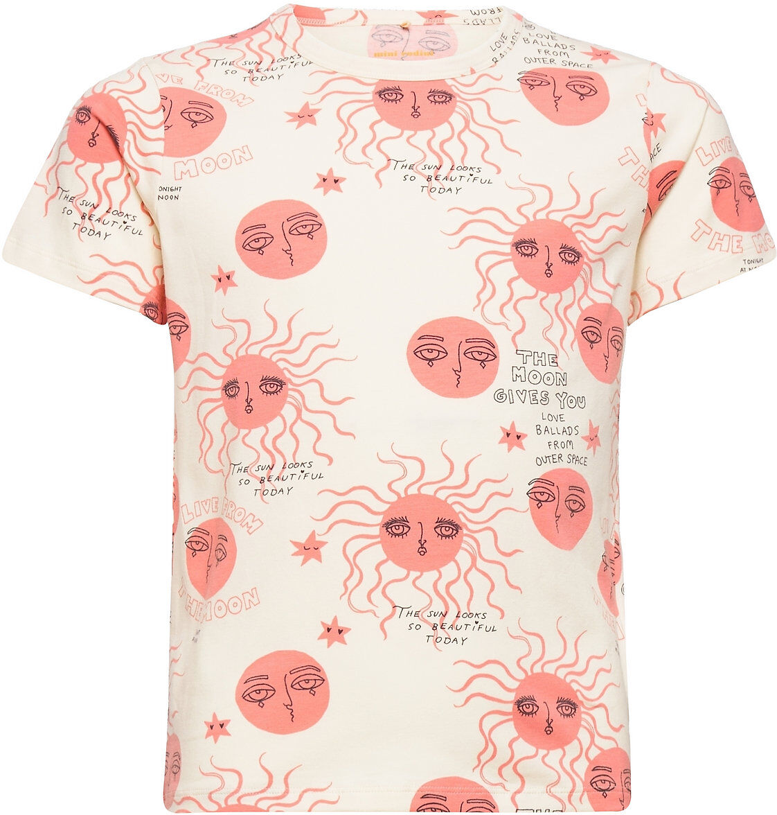 Mini Rodini Moon And Sun Aop Ss Tee T-shirts Short-sleeved Multi/mønstret Mini Rodini