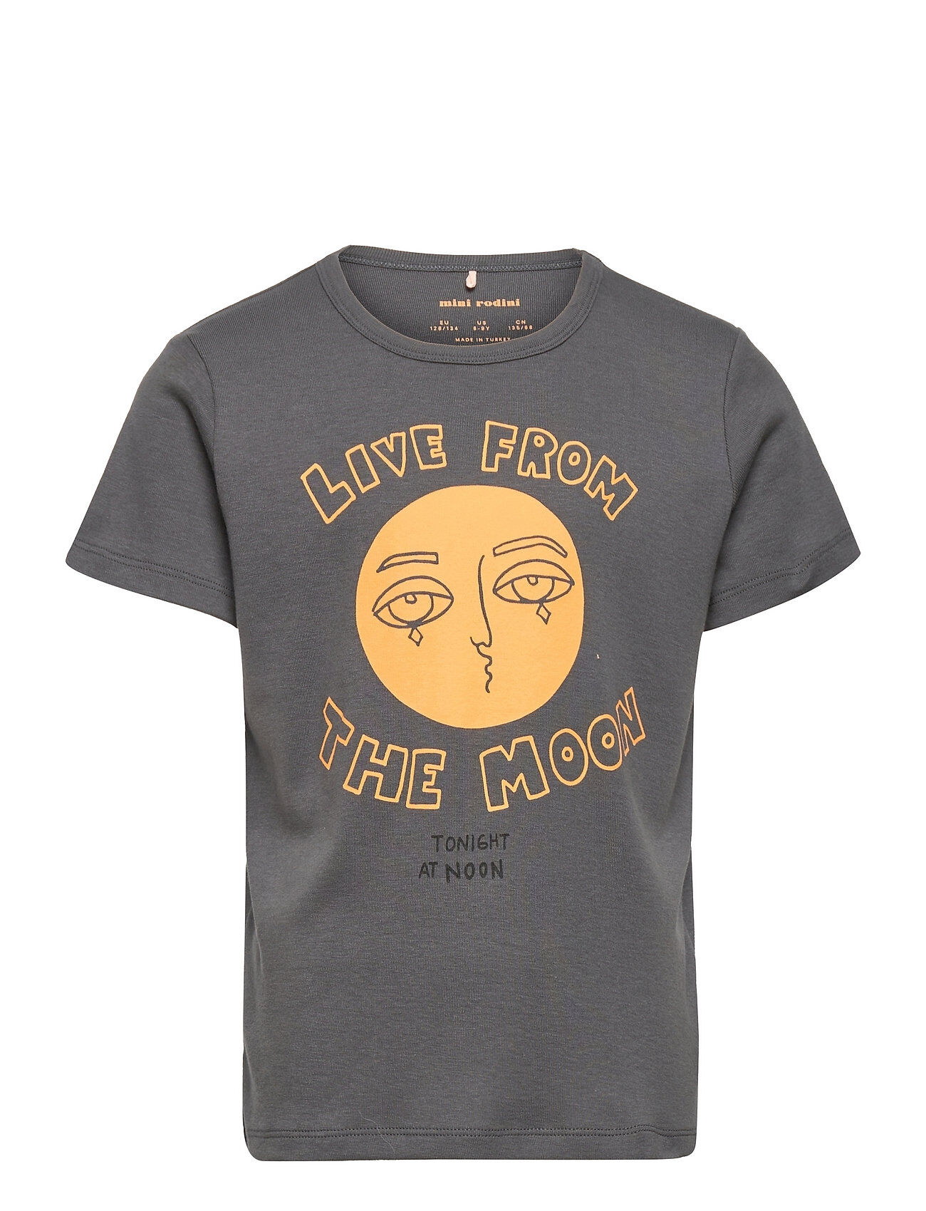 Mini Rodini Moon Sp Ss Tee T-shirts Short-sleeved Grå Mini Rodini