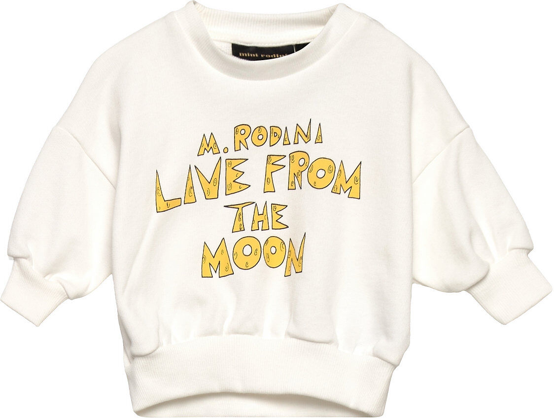 Mini Rodini Live From The Moon Sweatshirt Sweat-shirt Genser Hvit Mini Rodini