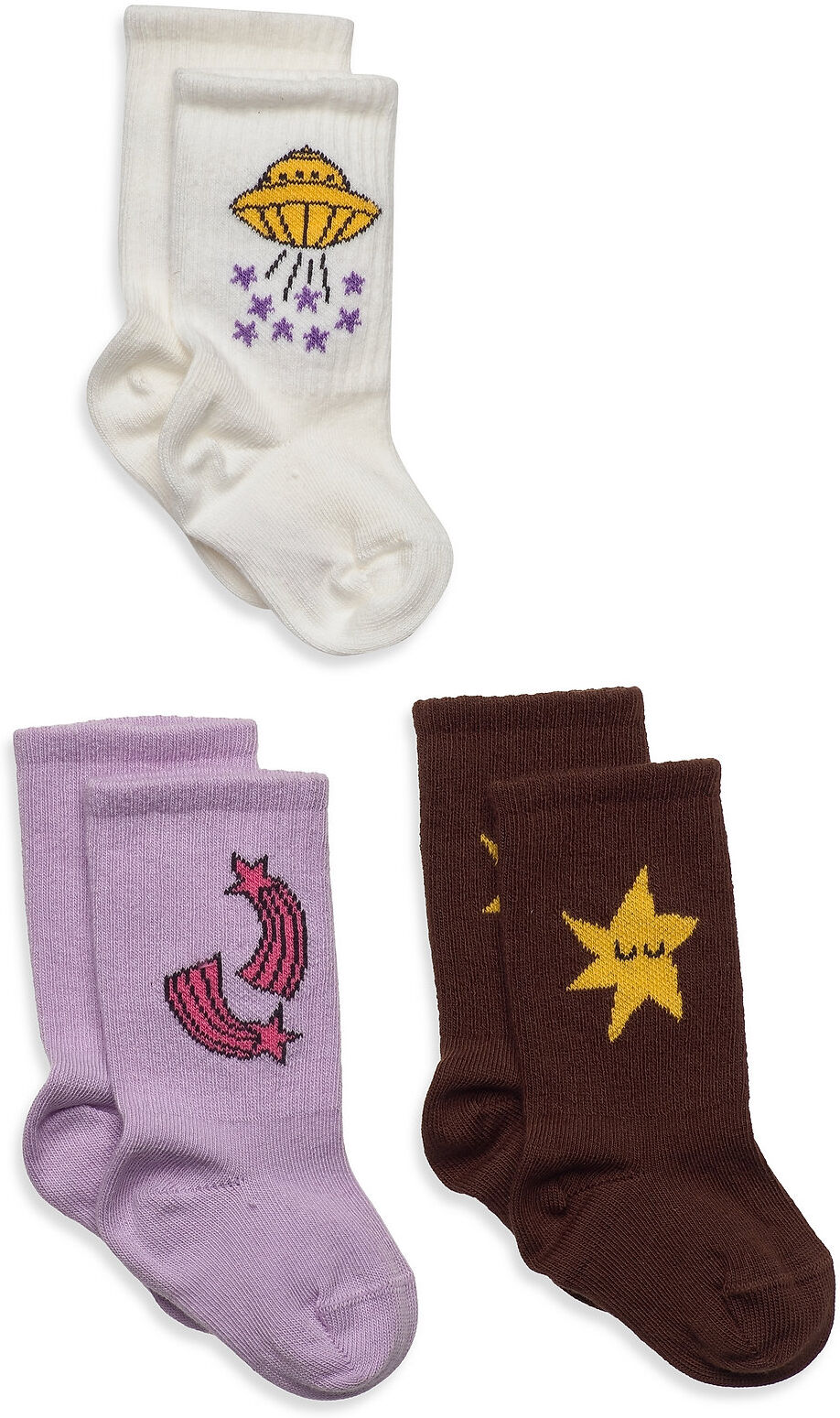 Mini Rodini Starfall Socks 3-Pack Socks & Tights Socks Multi/mønstret Mini Rodini