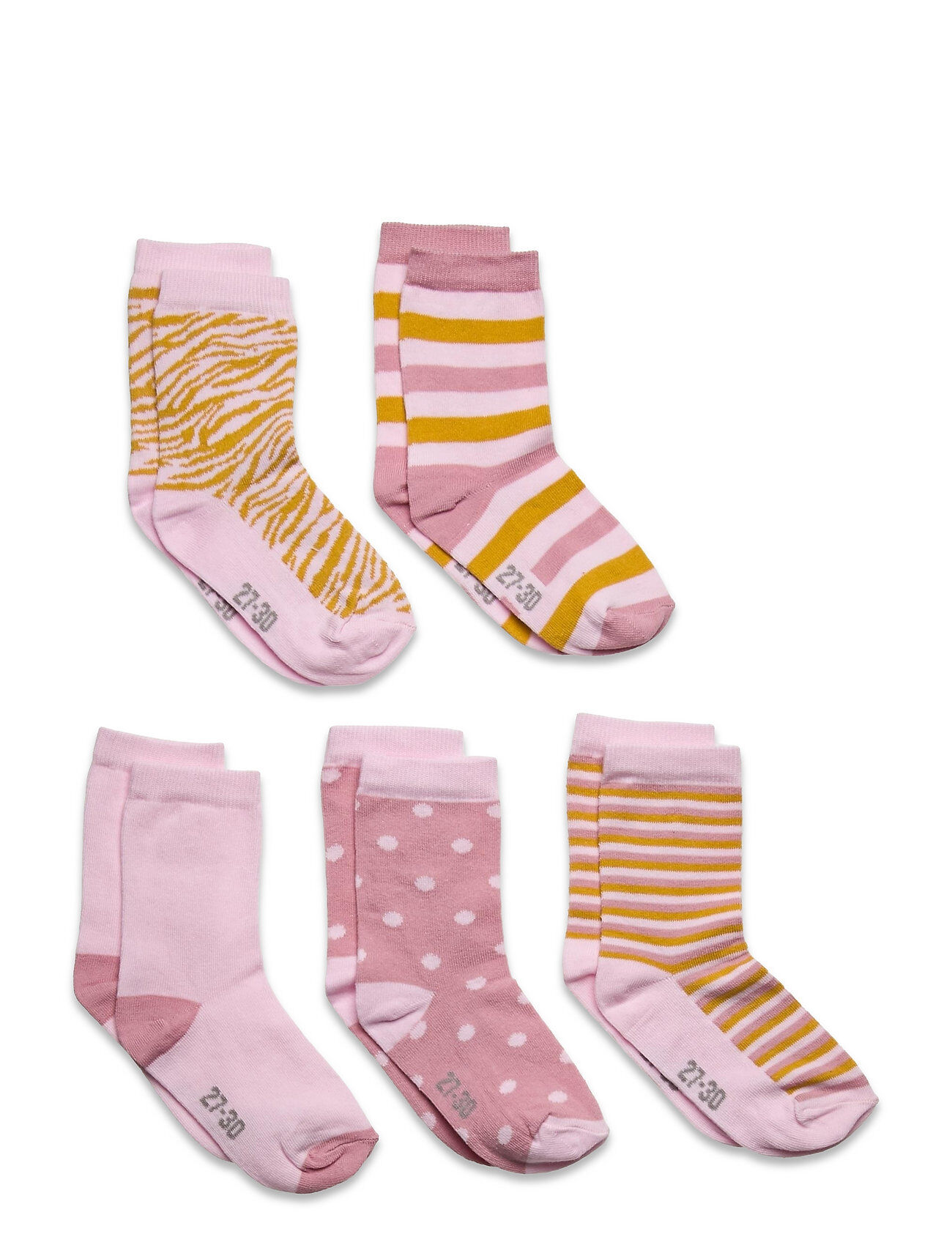 Minymo Sock W. Pattern Socks & Tights Socks Rosa Minymo
