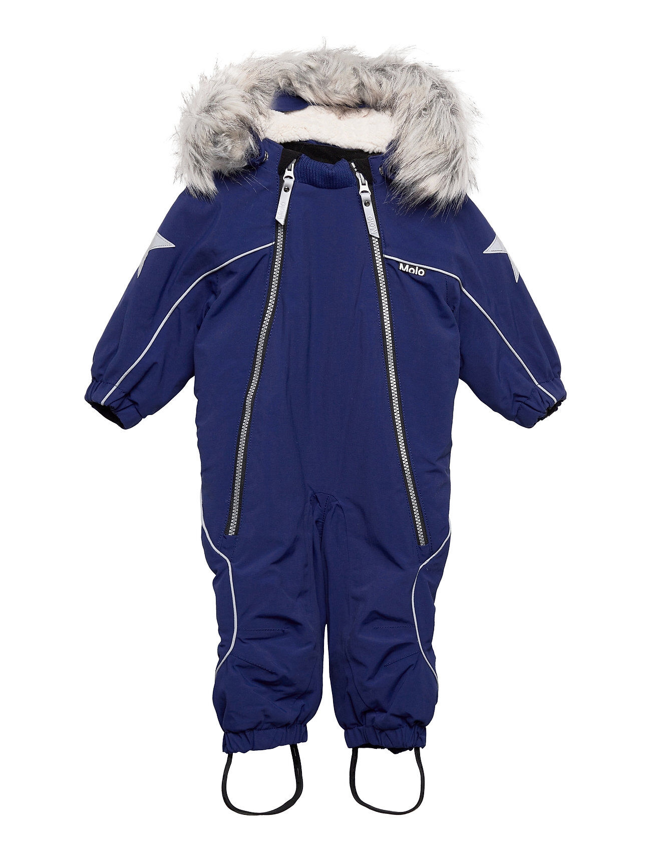 Molo Pyxis Fur Recycle Outerwear Coveralls Snow/ski Coveralls & Sets Blå Molo