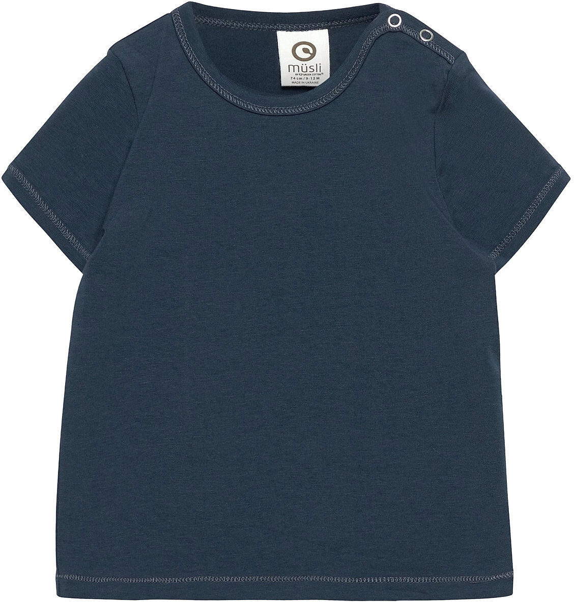 Müsli by Green Cotton Cozy Me S/S T Baby T-shirts Short-sleeved Blå Müsli By Green Cotton