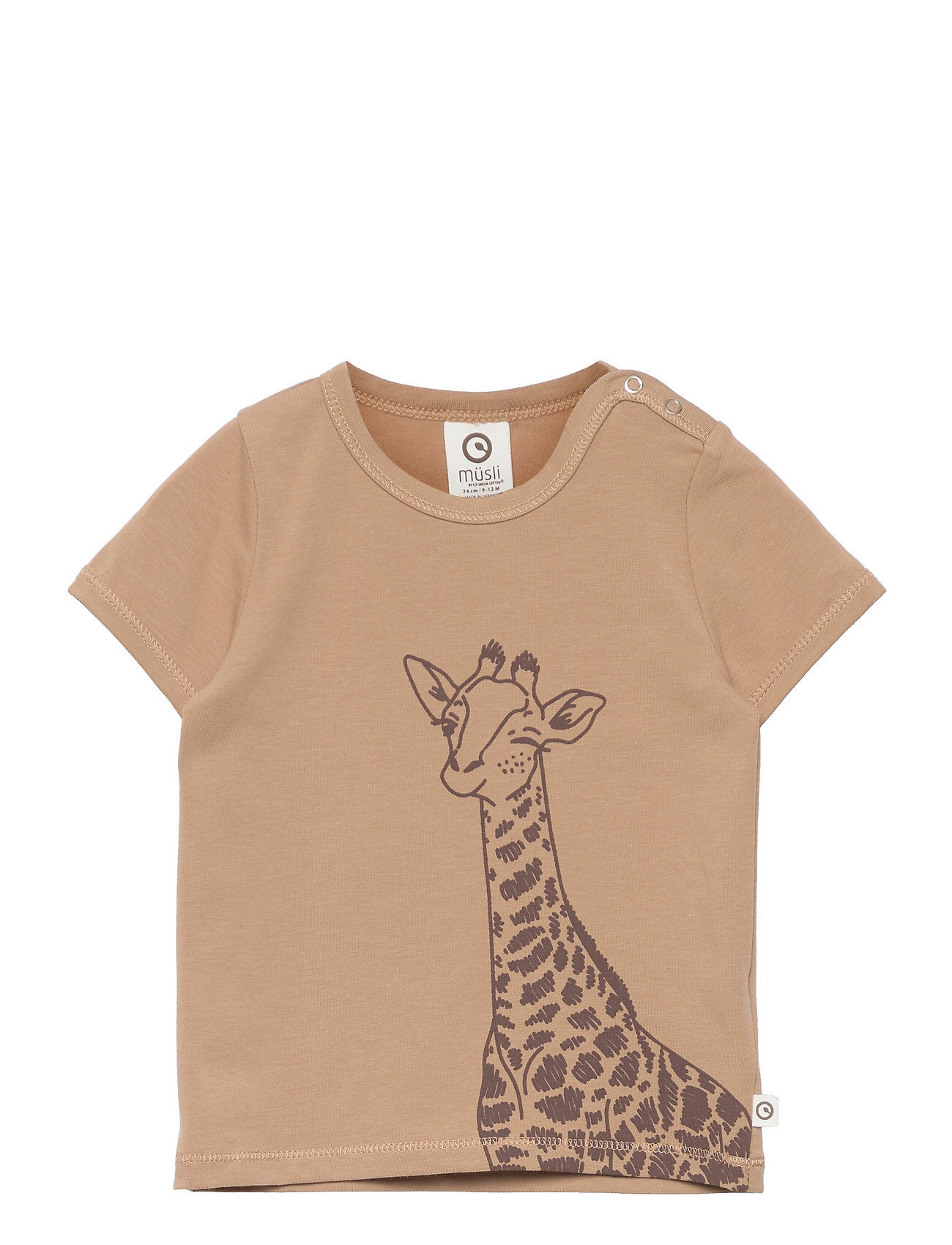 Müsli by Green Cotton Giraffe S/S T Baby T-shirts Short-sleeved Rosa Müsli By Green Cotton
