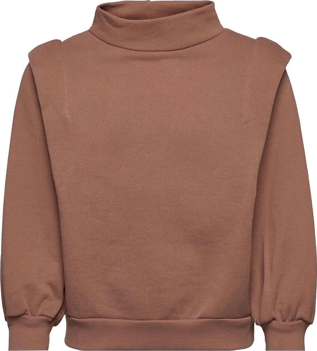 Müsli by Green Cotton Sweatshirt High Collar Sweat-shirt Genser Brun Müsli By Green Cotton