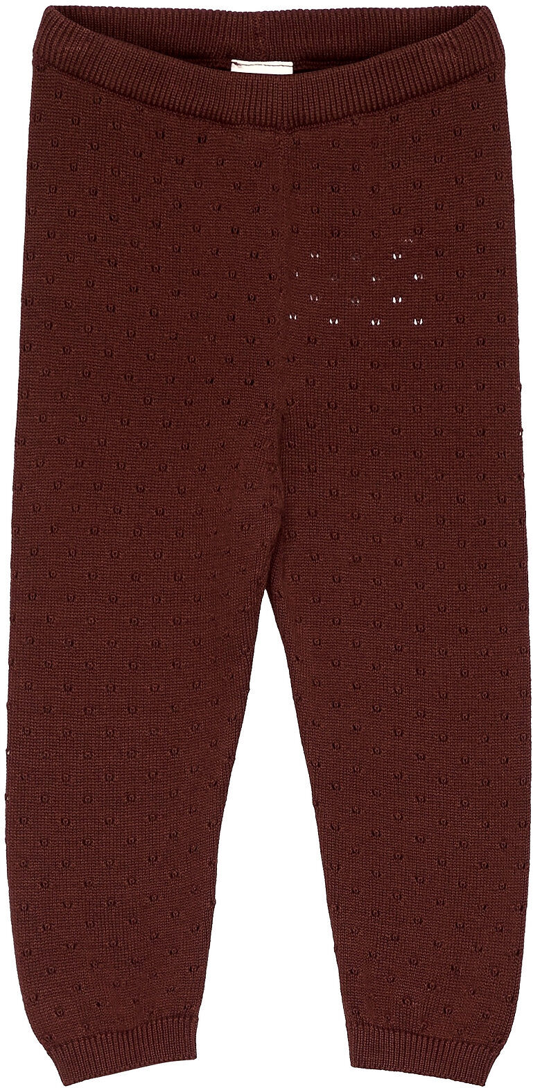 Müsli by Green Cotton Knit Pants Baby Bukser Brun Müsli By Green Cotton