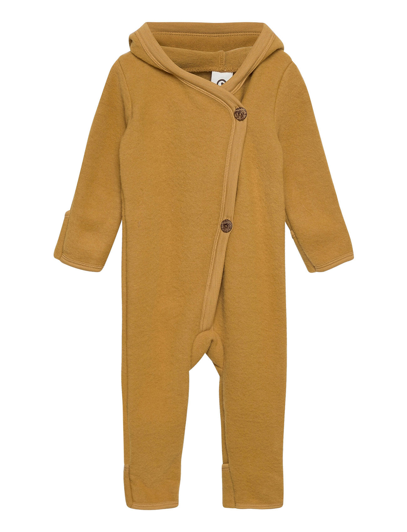 Müsli by Green Cotton Woolly Fleece Suit With Hood Outerwear Fleece Outerwear Fleece Suits Gul Müsli By Green Cotton