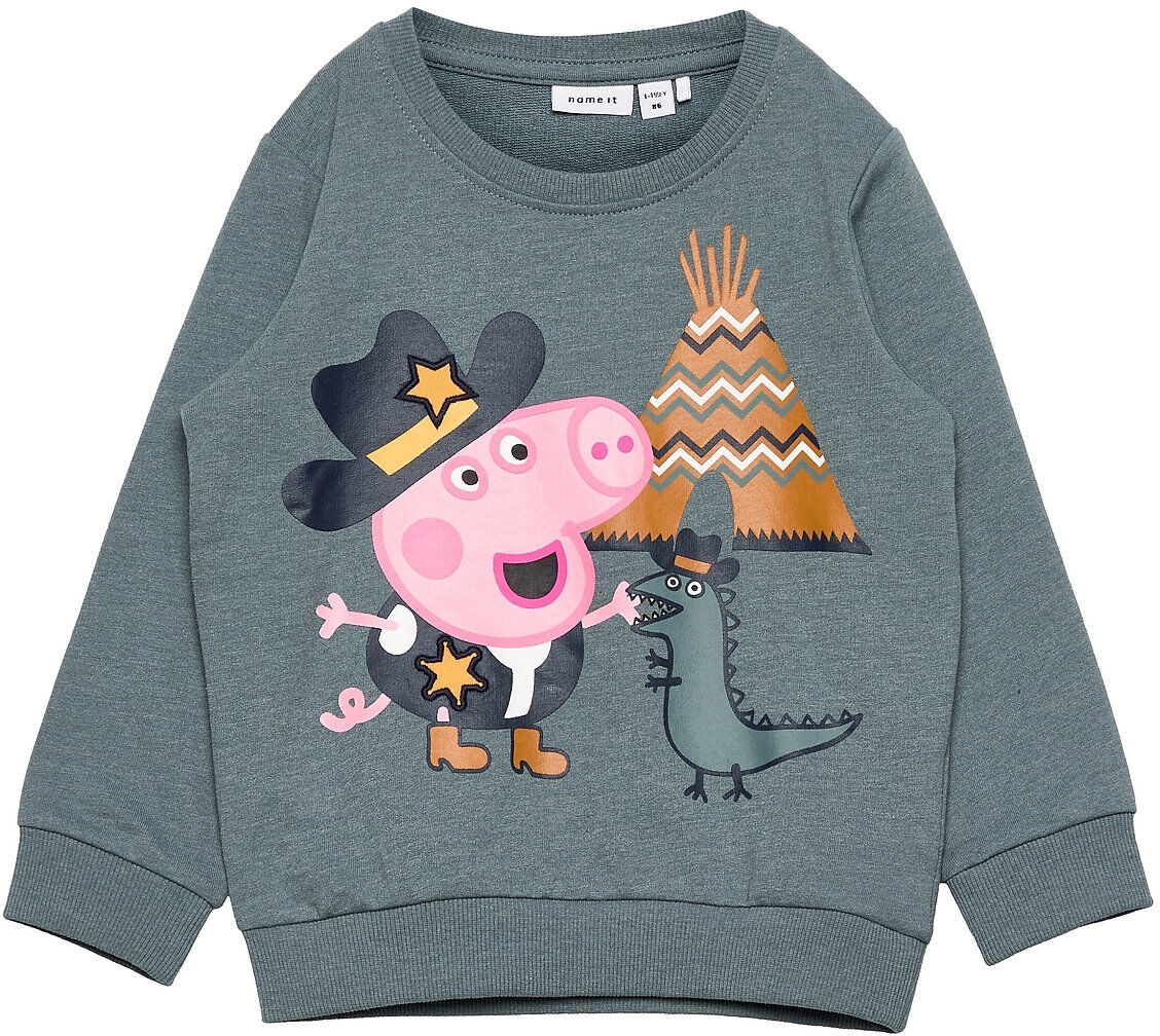 name it Nmmpeppapig Toby Sweat Unb Pep Sweat-shirt Genser Grå Name It