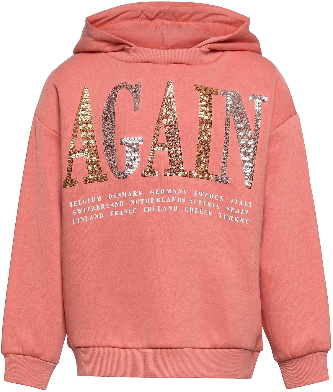 name it Nkfnifish Ls Sweat Wh Bru Hettegenser Genser Rosa Name It