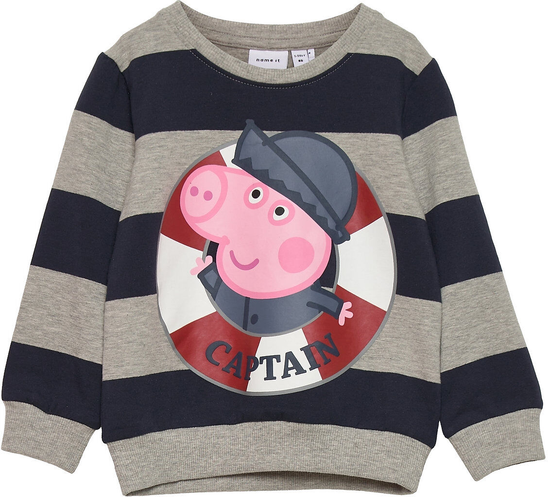 name it Nmmpeppapig Bedro Sweat Bru Pep Sweat-shirt Genser Grå Name It