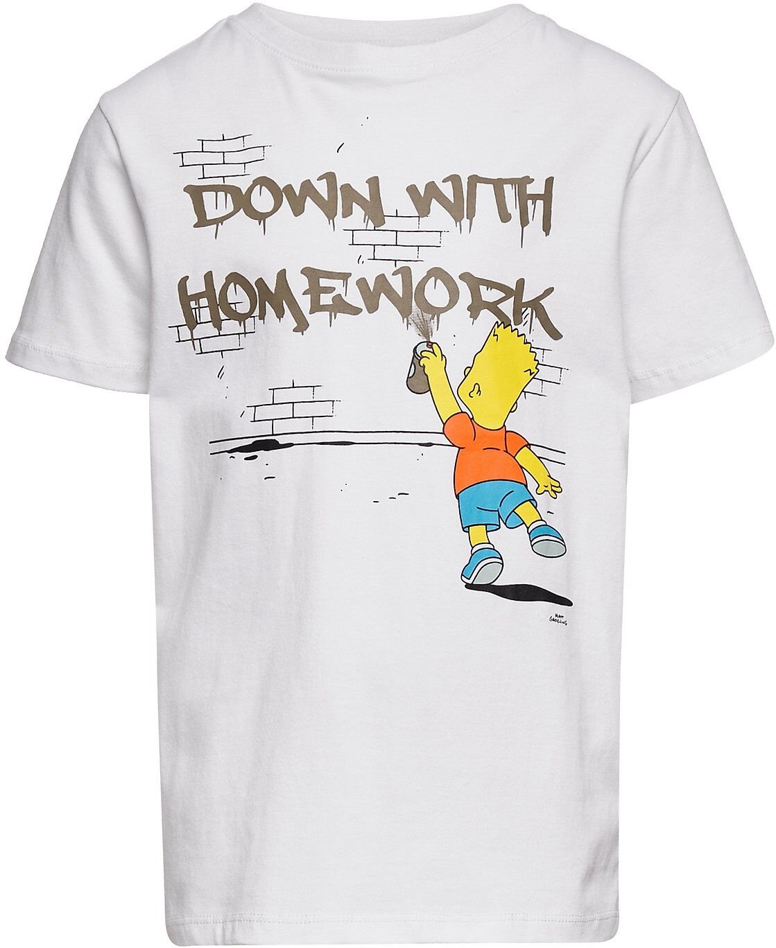 name it Nkmsimpsons Kacper Ss Top Box Bfu T-shirts Short-sleeved Hvit Name It