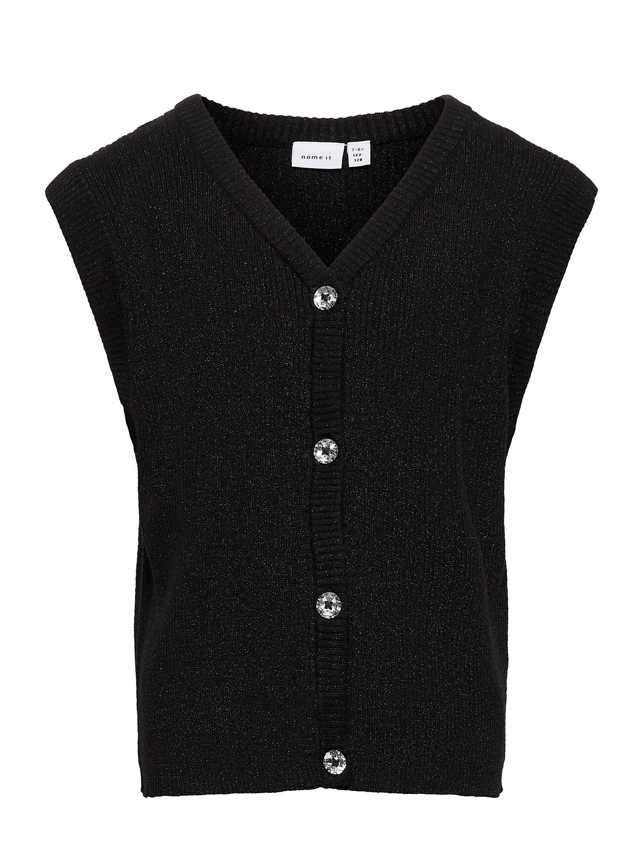 name it Nkfrikula Knit Waistcoat Vest Svart Name It