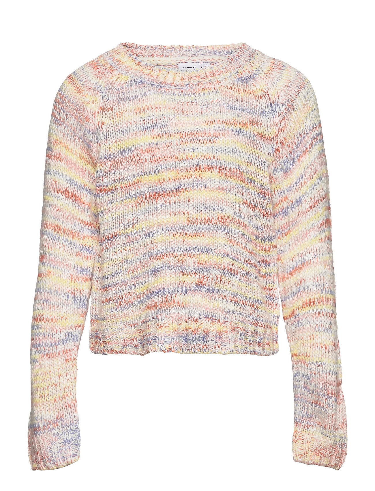 name it Nkfburilla Ls Short Knit Pullover Multi/mønstret Name It