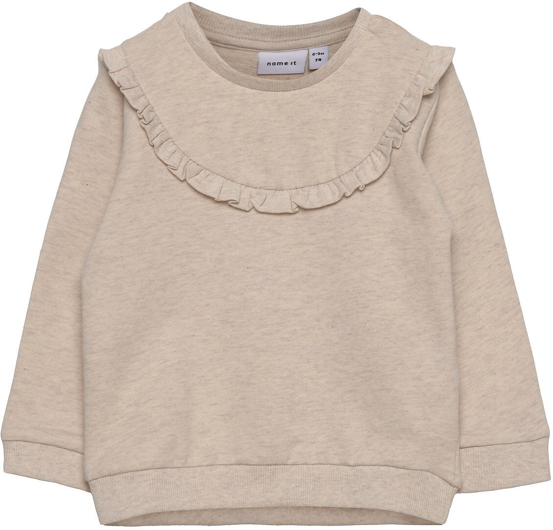 name it Nbftulla Ls Sweat Unb Sweat-shirt Genser Beige Name It