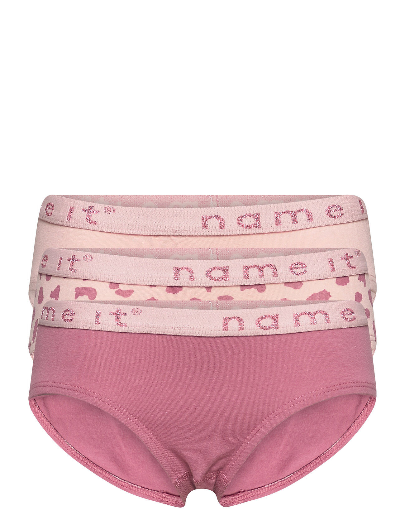 name it Nkfbriefs 3P Strawberry Cream Night & Underwear Underwear Panties Rosa Name It