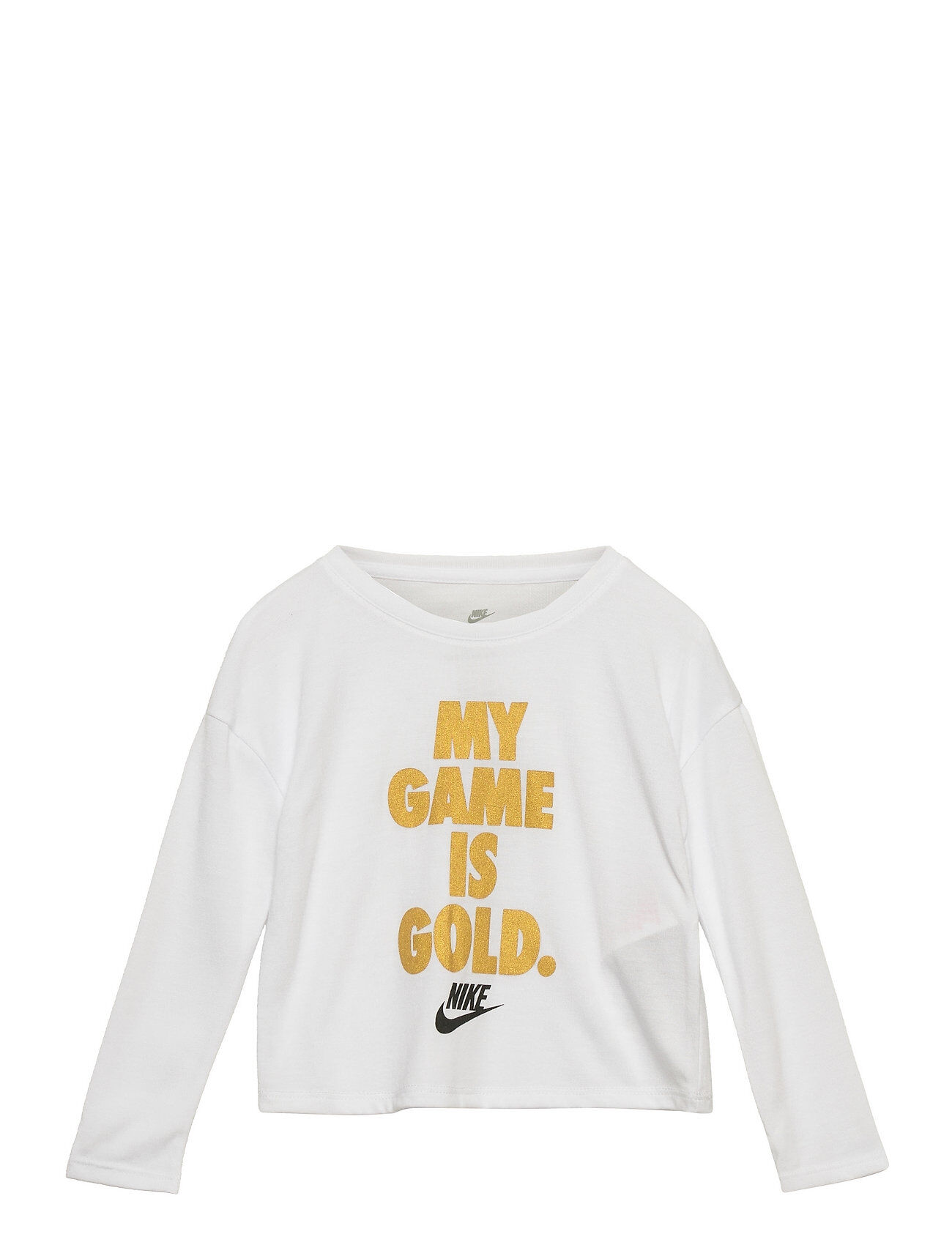 Nike My Game Is Gold T-shirts Long-sleeved T-shirts Hvit Nike