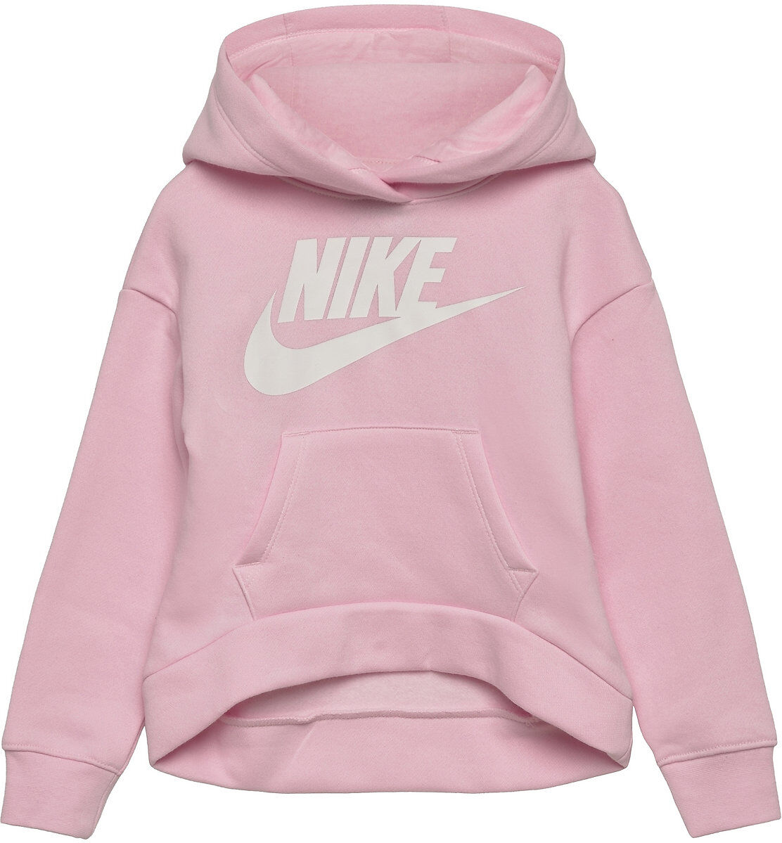 Nike Club Fleece High Low Pullover Hettegenser Genser Rosa Nike