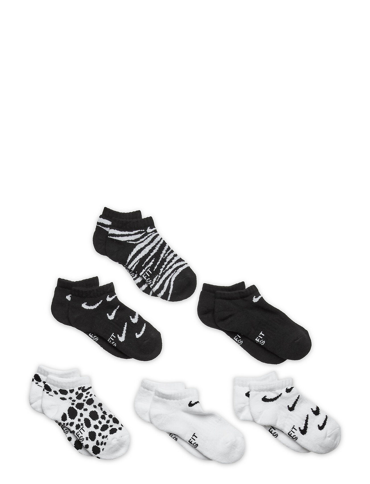 Nike Nhn Girls Nike Gfx No Show 6Pk Socks & Tights Socks Svart Nike