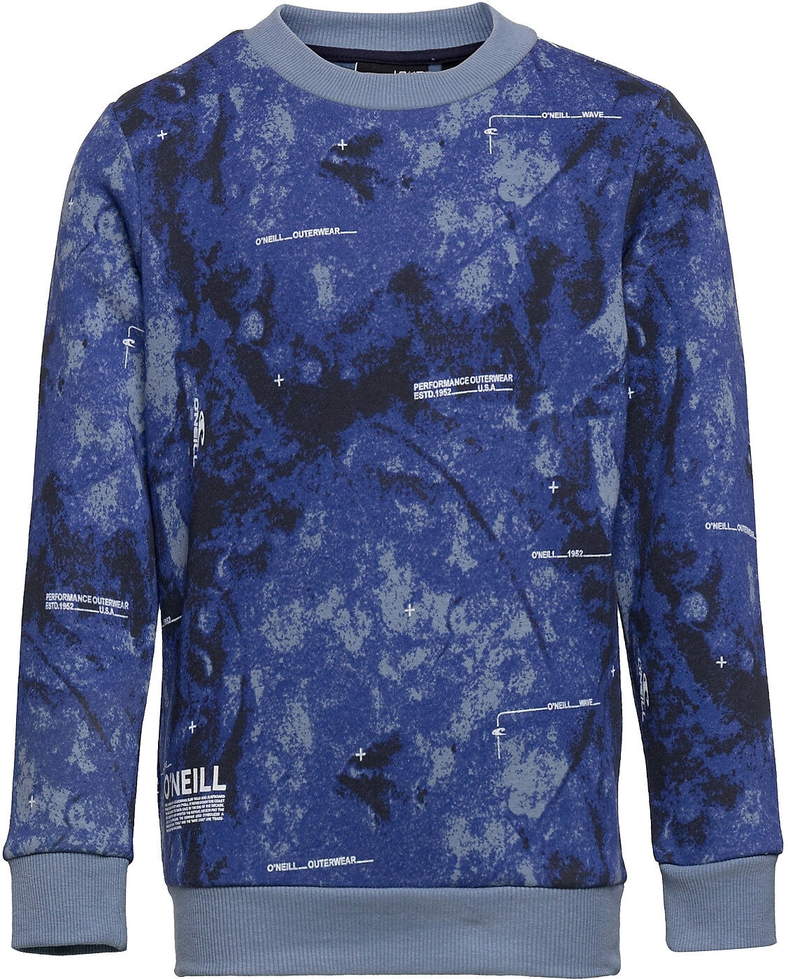 O'neill Hybrid Crew Sweatshirt Aop Sweat-shirt Genser Blå O'neill