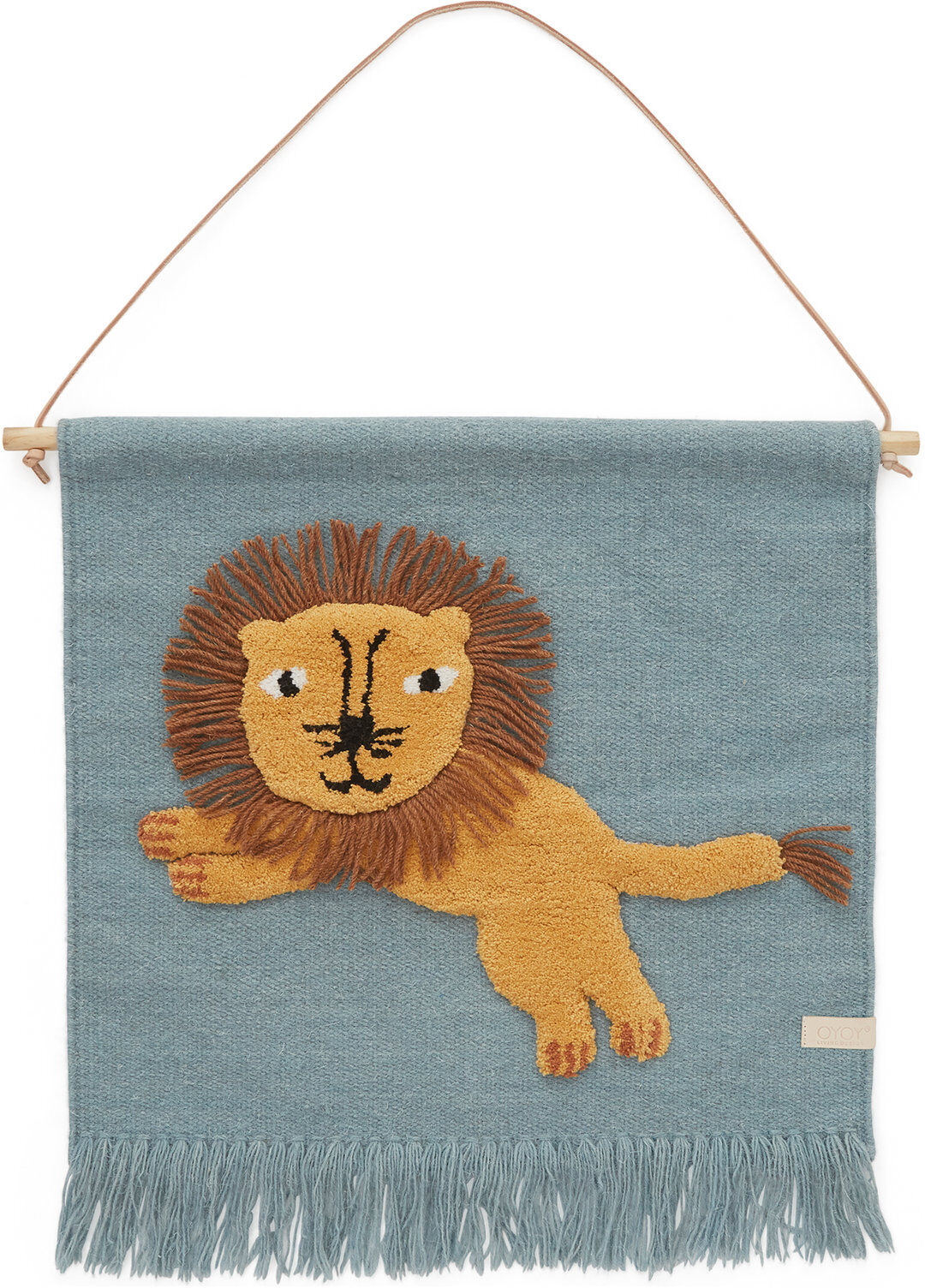 OYOY Living Design Jumping Lion Wallhanger Home Kids Decor Wall Decors Blå OYOY Living Design