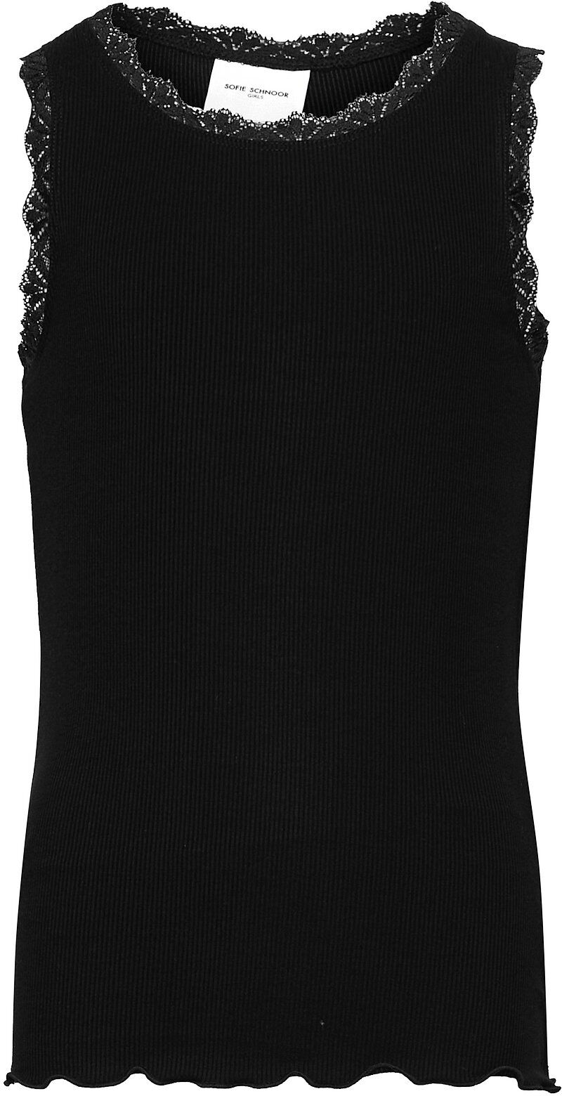 Petit by Sofie Schnoor Top Oekotex T-shirts Sleeveless Svart Petit By Sofie Schnoor