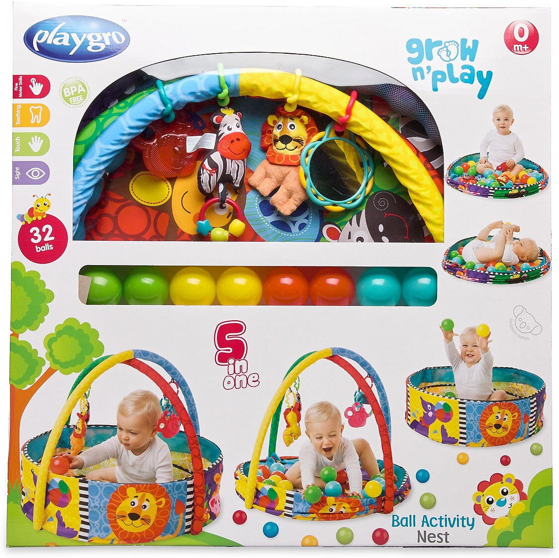 Playgro Ball Activity Nest Toys Baby Toys Activity Gyms Multi/mønstret Playgro