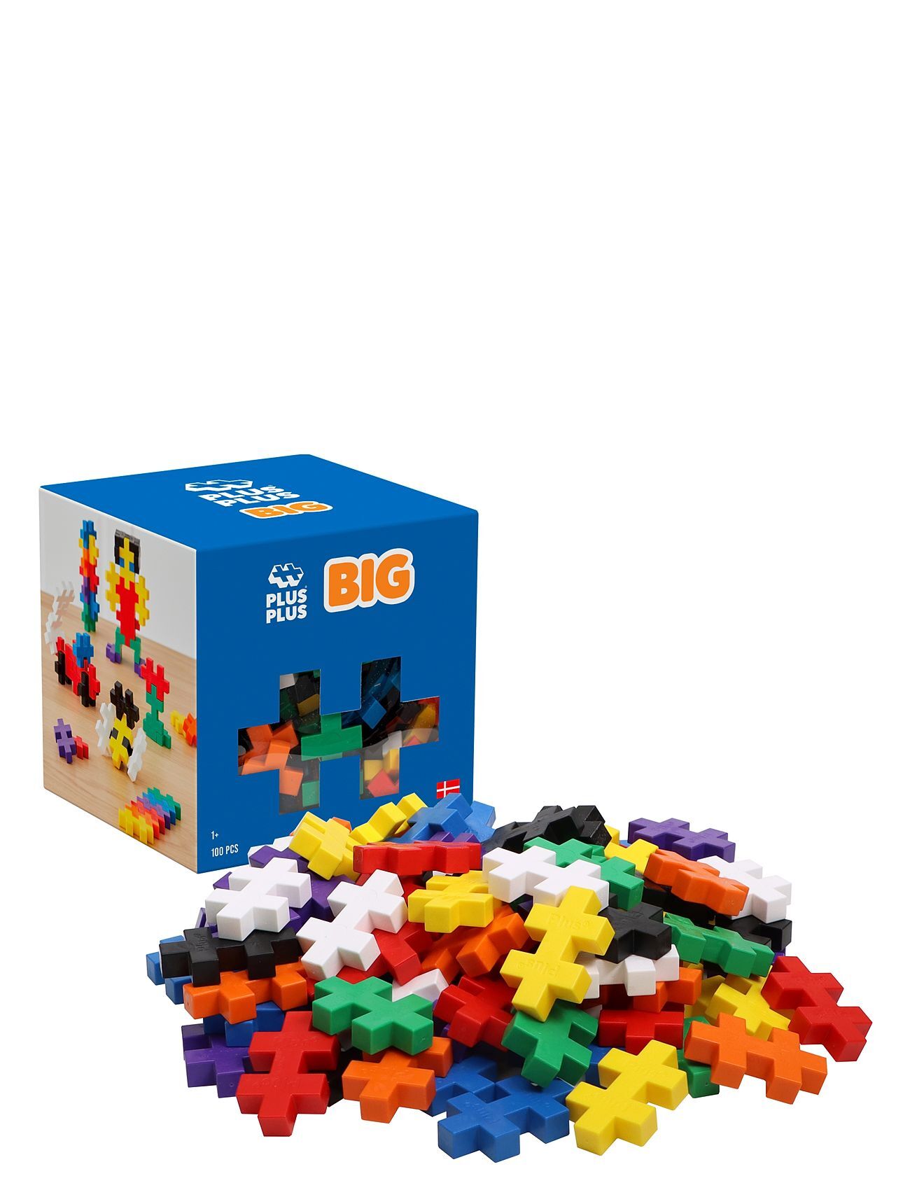 Plus-Plus Big Basic / 100 Pcs Toys Building Sets & Blocks Building Sets Multi/mønstret Plus-Plus
